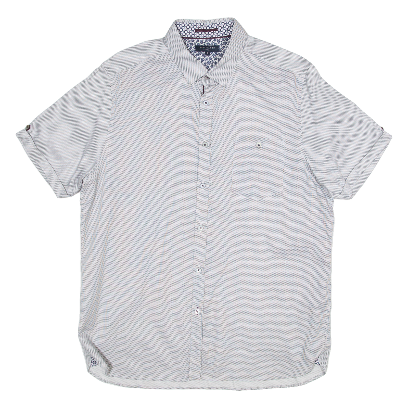 TED BAKER Mens Plain Shirt Grey M Refurbished - N/A refurbished available on Cerqular