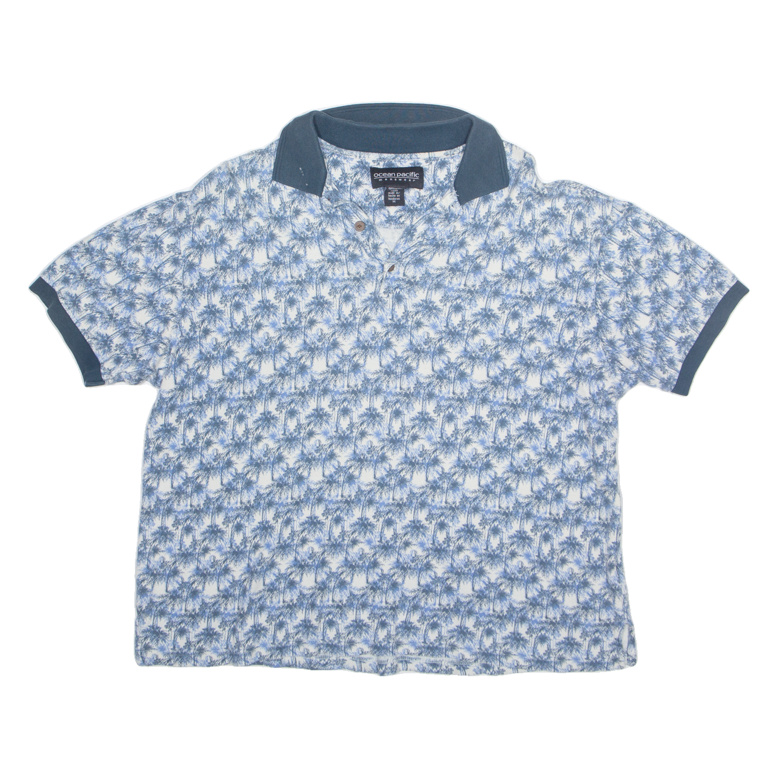 OCEAN PACIFIC Mens Polo Shirt Blue Floral M Refurbished - N/A refurbished available on Cerqular