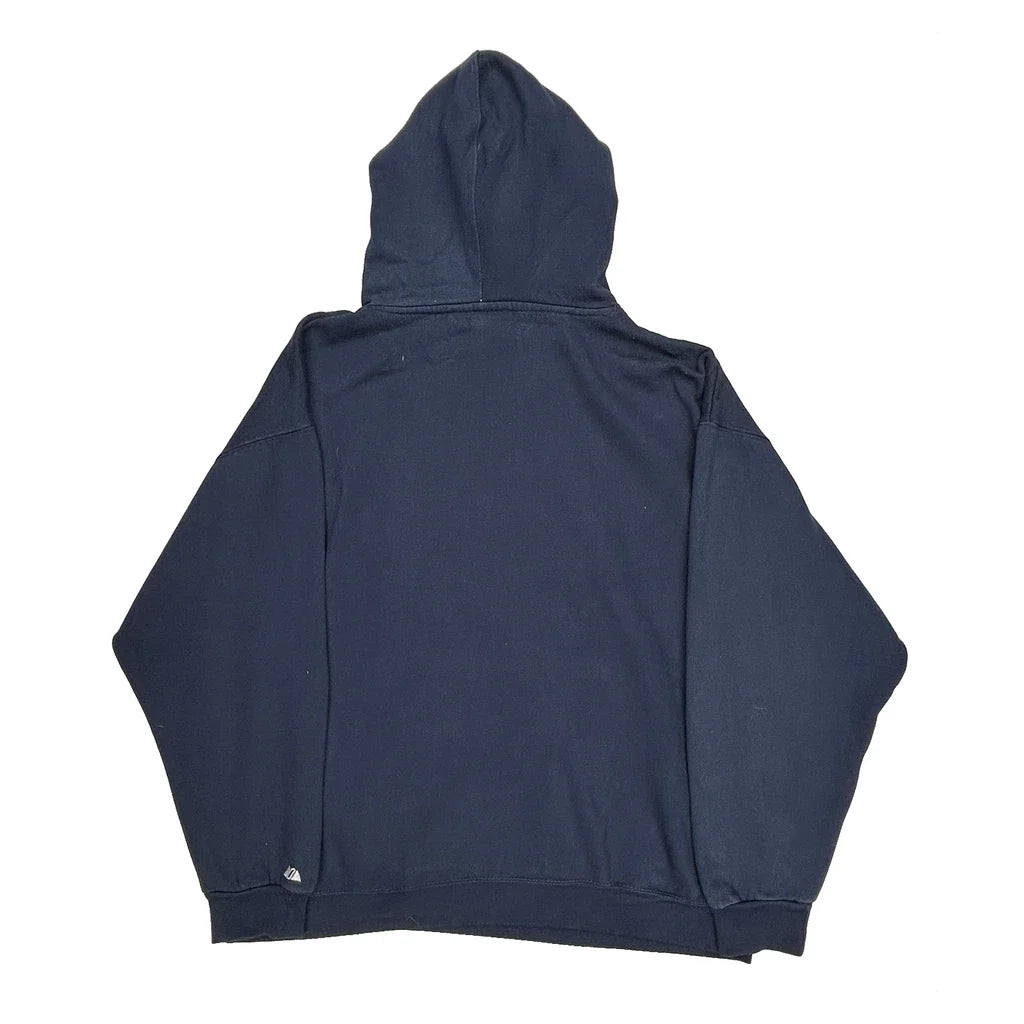 Milwaukee Brewers Majestic Hoodie - 2XL Navy Cotton Blend Refurbished - Thrifted (note: this is a term often used to describe second- refurbished available on Cerqular