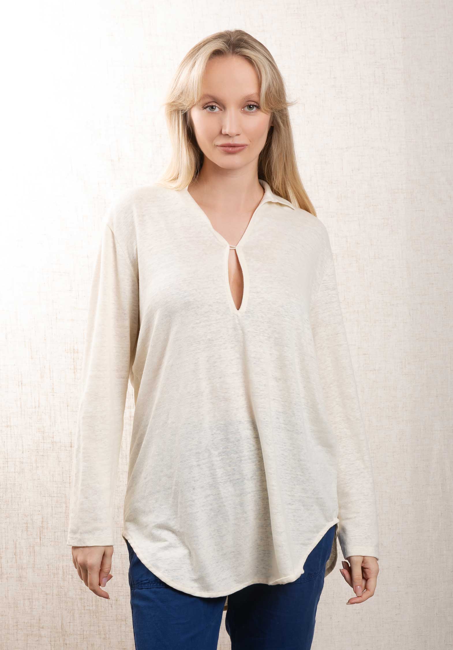Blouse S4-12 Ecru | Color: ECRU | Size: 3-L Refurbished - N/A (I could not find a well-known brand with this name refurbished available on Cerqular