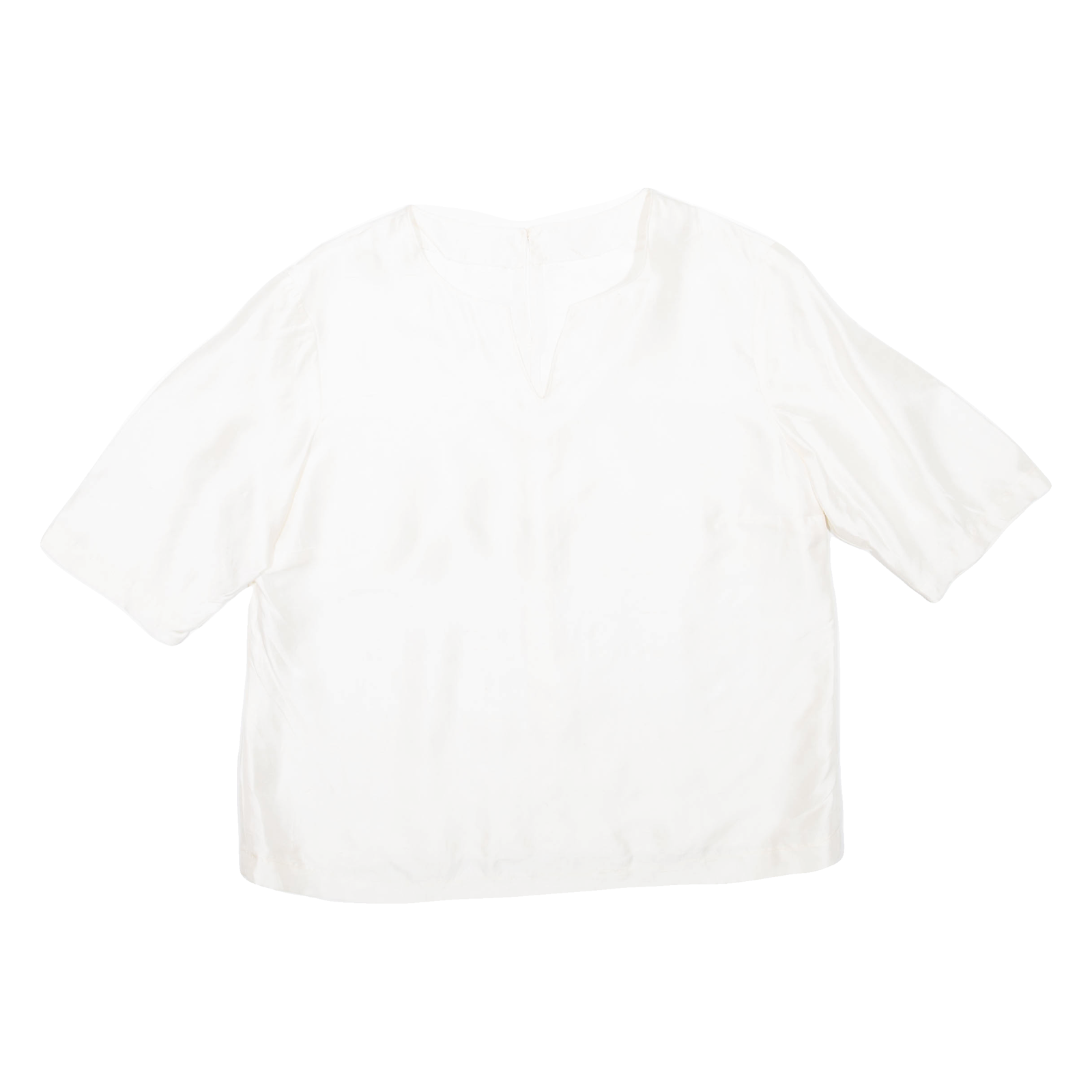Womens Cropped Top Cream V-Neck M Refurbished - N/A refurbished available on Cerqular