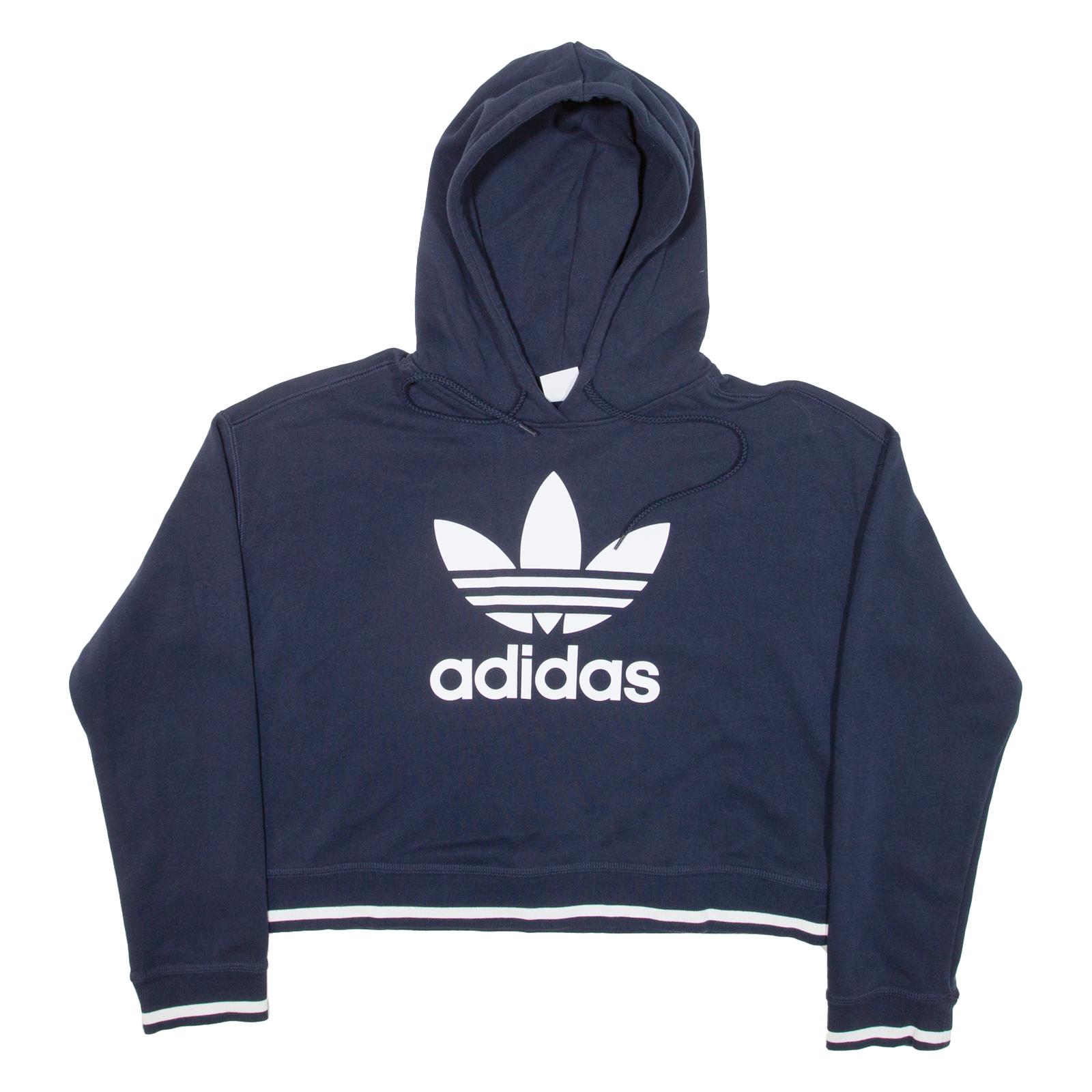 ADIDAS Cropped Womens Blue Hoodie UK 10 Refurbished - N/A refurbished available on Cerqular