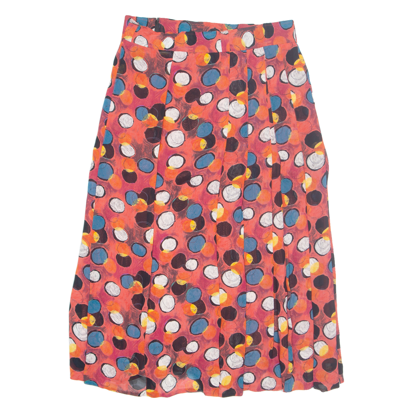 HATTIG MODELLE Womens A-Line Skirt Red Long Spotted L Refurbished - N/A refurbished available on Cerqular