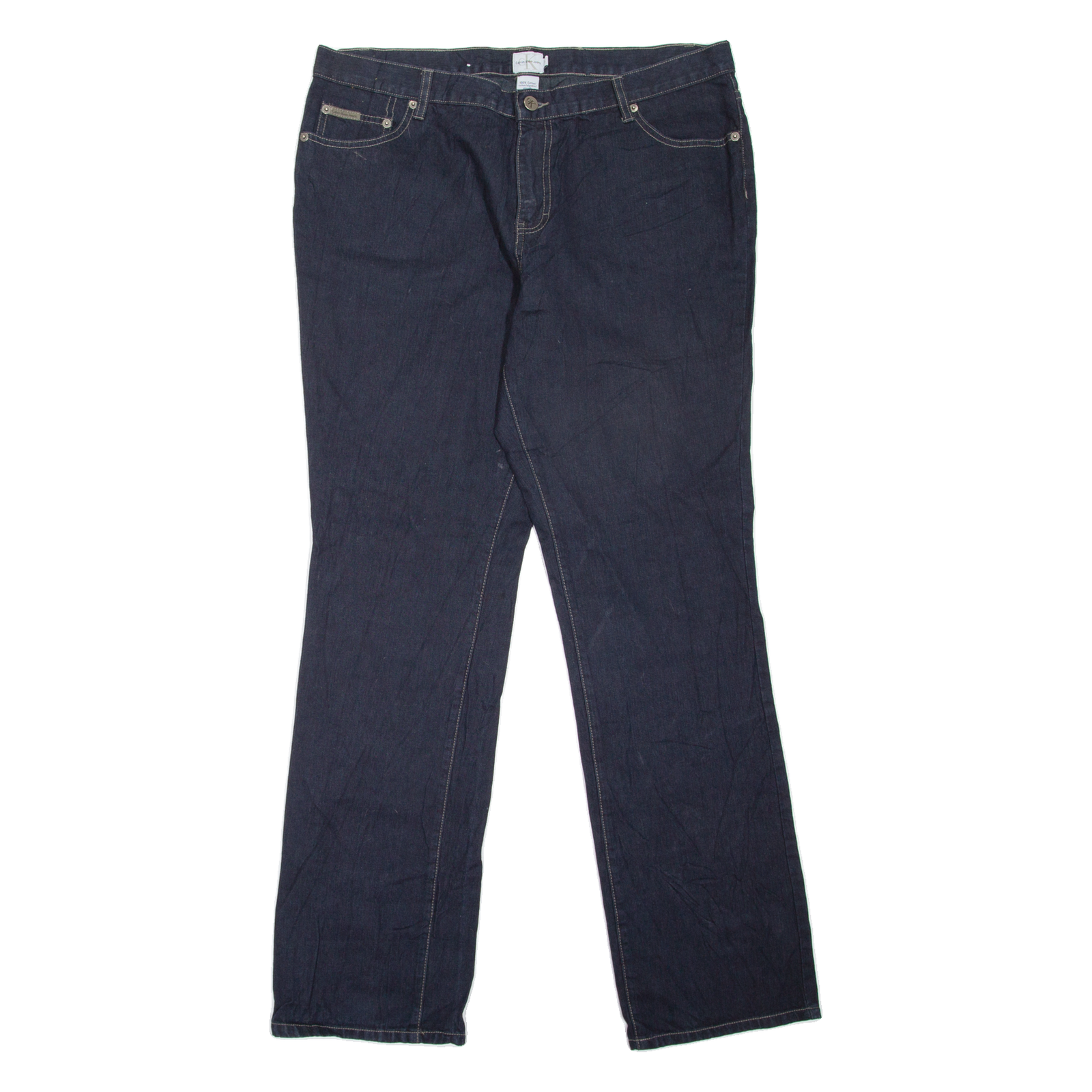 CALVIN KLEIN JEANS Womens Jeans Blue Regular Straight W36 L33 Refurbished - N/A refurbished available on Cerqular