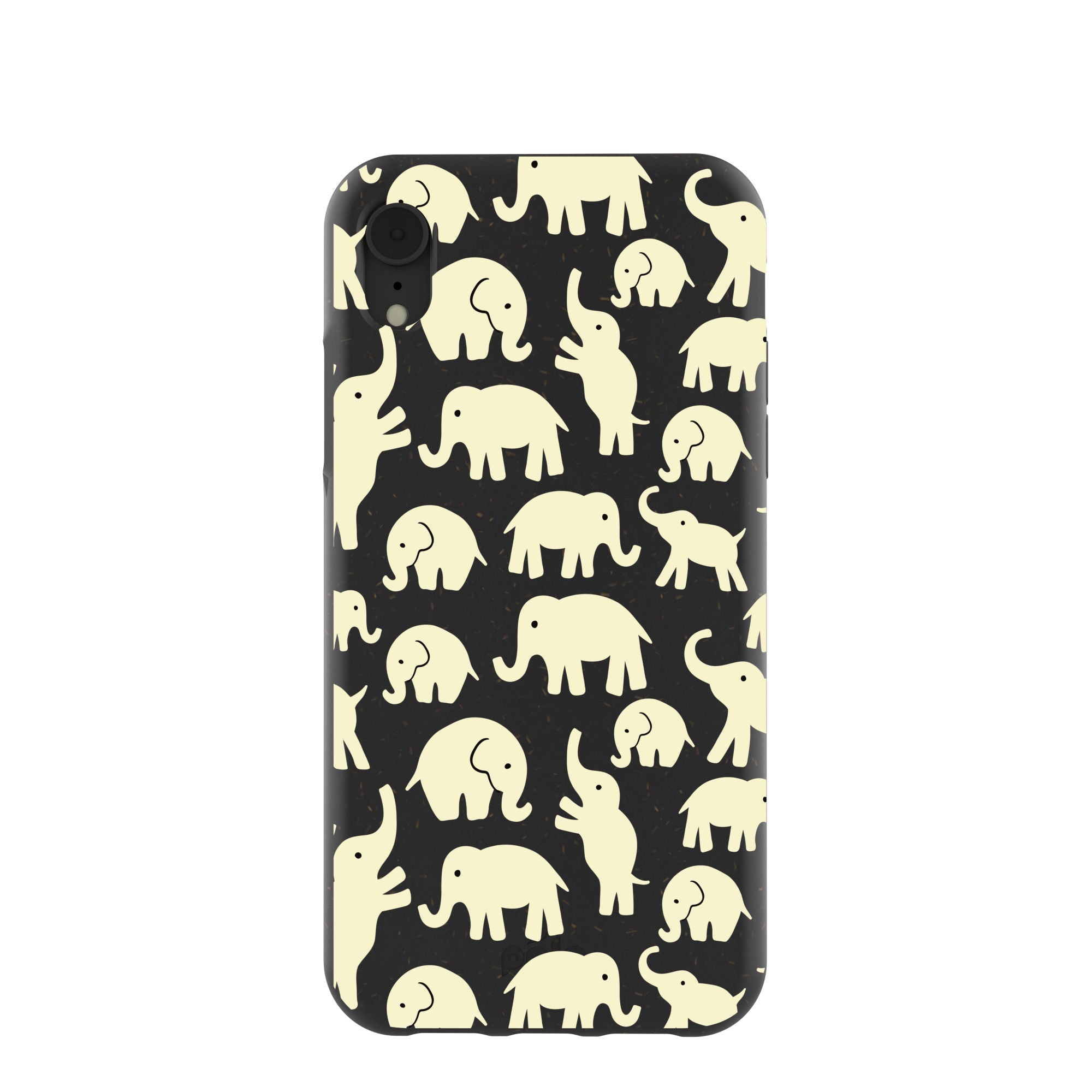 Black Little Elephants iPhone XR Case Refurbished - Pela Case refurbished available on Cerqular