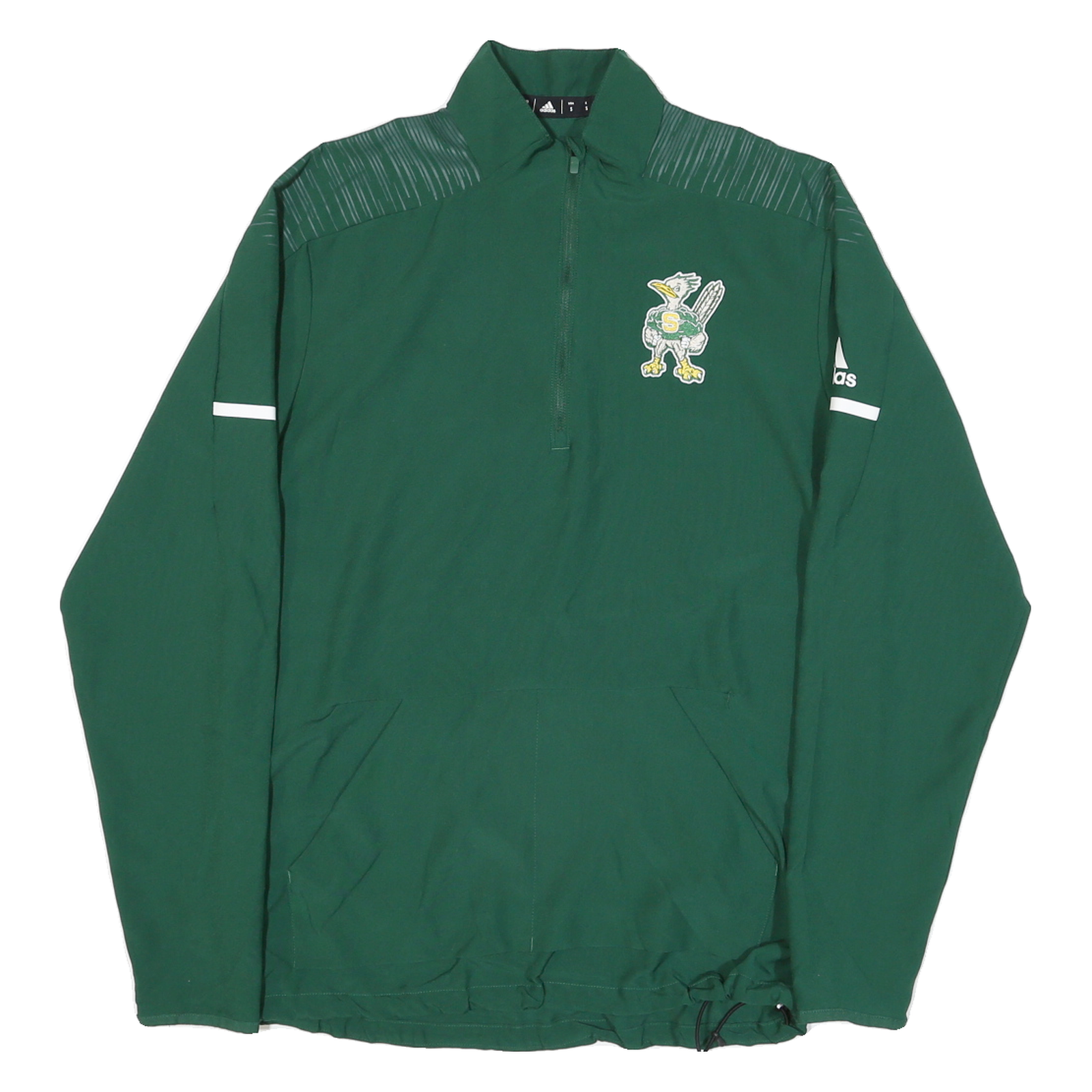 ADIDAS Mens Green Polyester Blend Jacket S Zip Plain Sports Casual Training Refurbished - N/A refurbished available on Cerqular