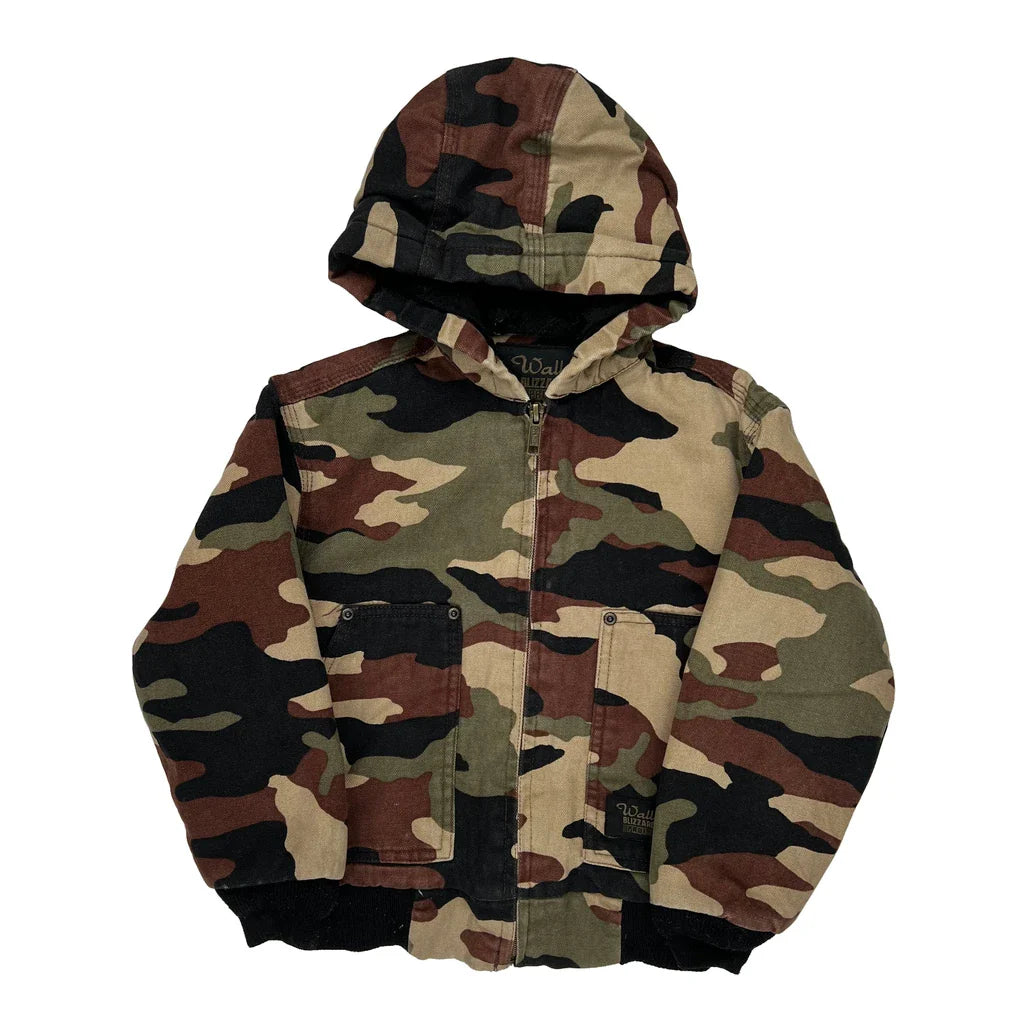 Age 6-7 Walls Camo Jacket - Small Camo Cotton Refurbished - Thrifted (note: this is a term often used to describe second- refurbished available on Cerqular