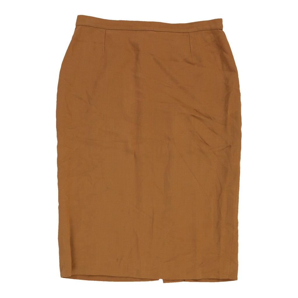 Forma Zero Gianfranco Ferre Midi Skirt - 30W UK 10 Brown Wool Blend Refurbished - Thrifted (note: this is a term often used to describe second- refurbished available on Cerqular