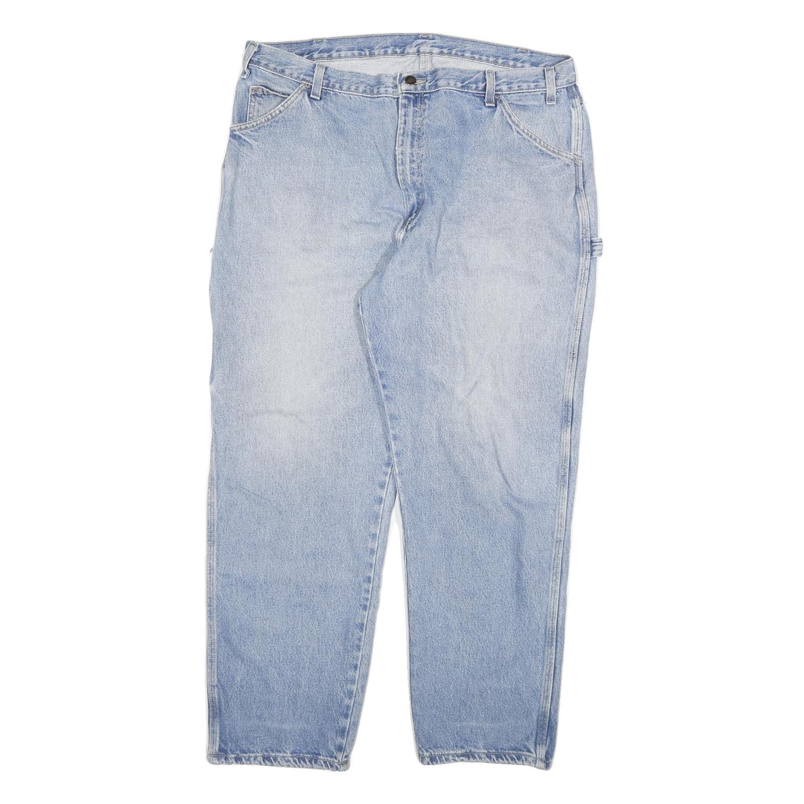 DICKIES Mens Blue Relaxed Straight Denim Light Jeans W40 L30 Workwear Refurbished - N/A refurbished available on Cerqular