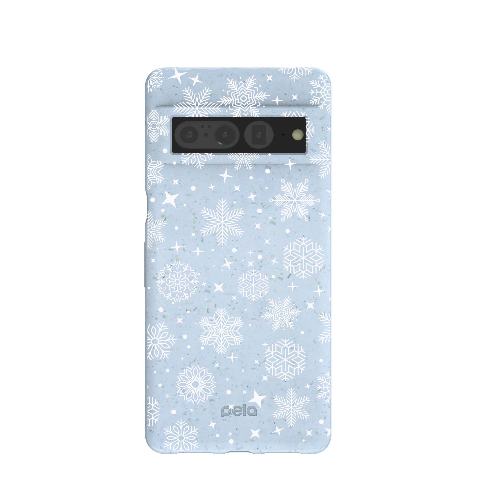 Powder Blue Let it Snow Google Pixel 7 Pro Case Refurbished - Pela Case refurbished available on Cerqular