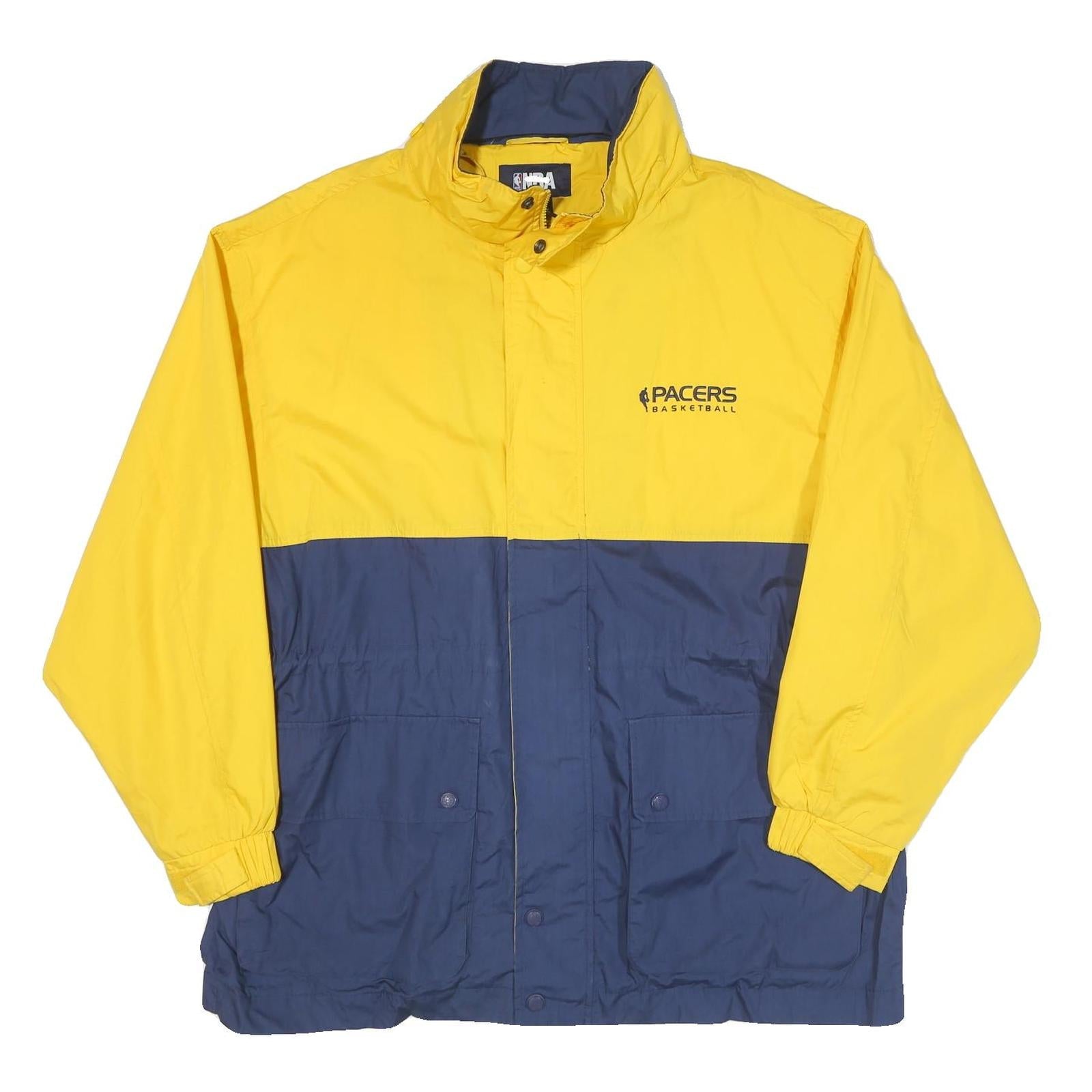 NBA Mens Yellow & Blue Pacers Basketball Track Jacket XL Polyester Blend Zip Refurbished - N/A refurbished available on Cerqular