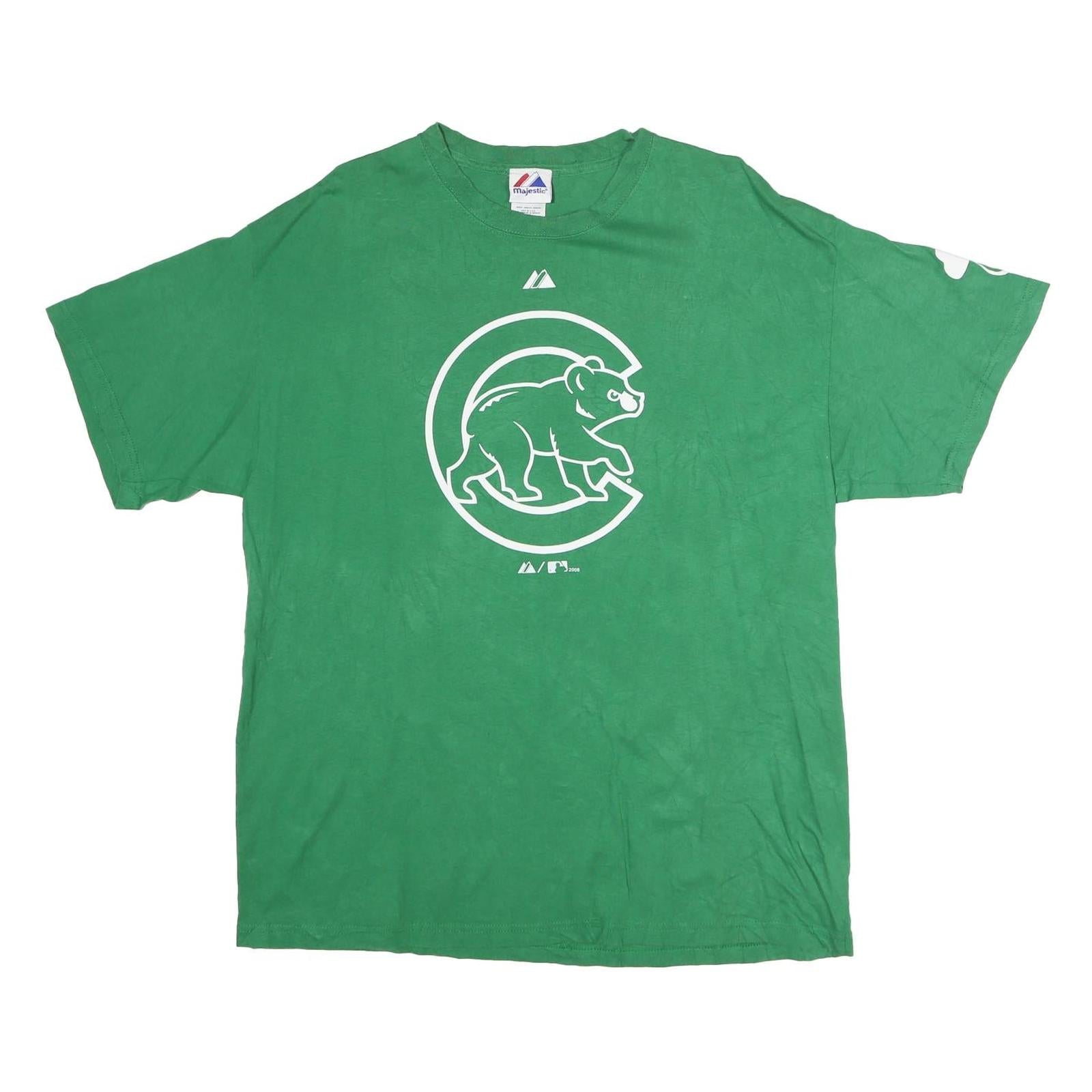 MAJESTIC Mens Green XL Graphic T-Shirt Short Sleeve Crew Neck Cotton Casual Refurbished - N/A refurbished available on Cerqular