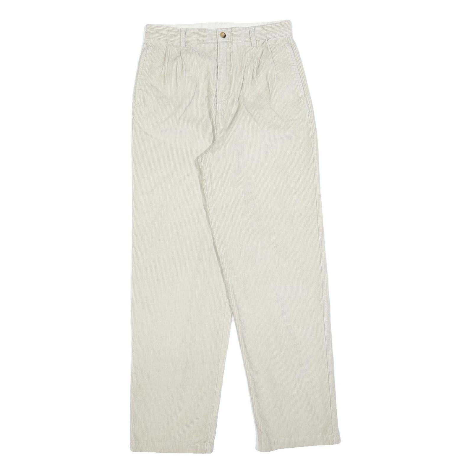 ARROW Womens Cotton Blend Cream Regular Straight Trousers W28 L30 Comfortable Refurbished - N/A refurbished available on Cerqular