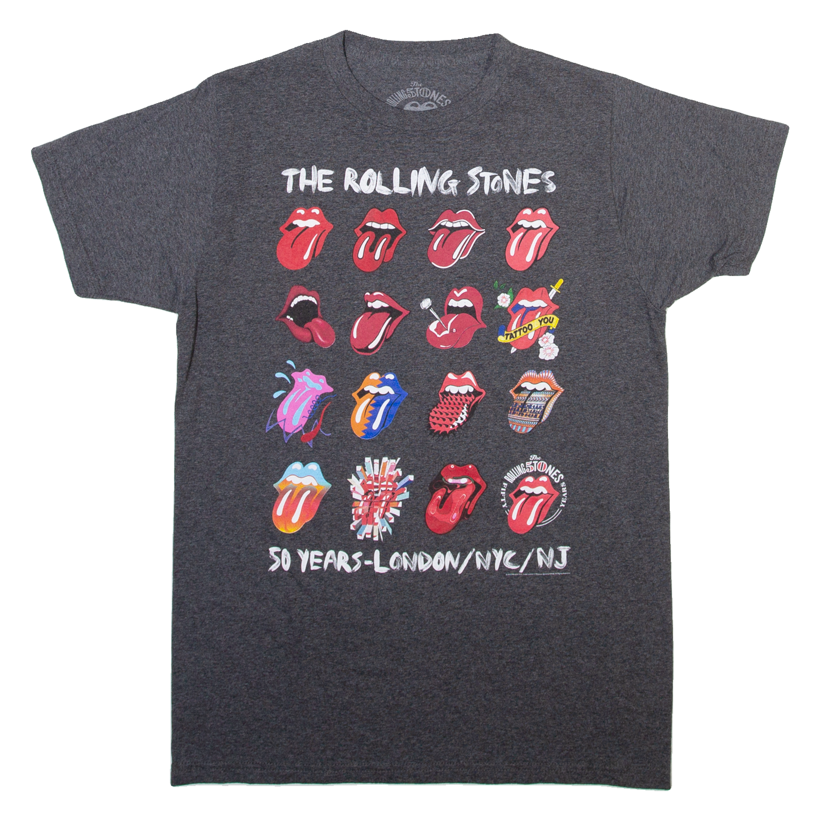 THE ROLLING STONES Womens Band T-Shirt Grey M Refurbished - N/A refurbished available on Cerqular