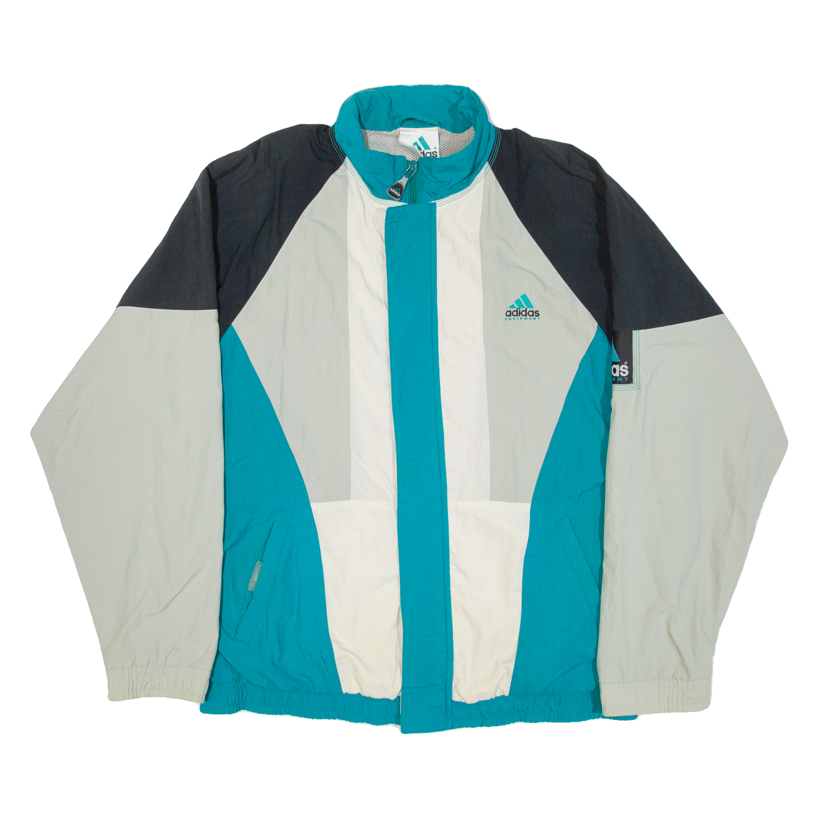 ADIDAS EQUIPMENT Mens Track Jacket Green 90s Colourblock L Refurbished - N/A refurbished available on Cerqular