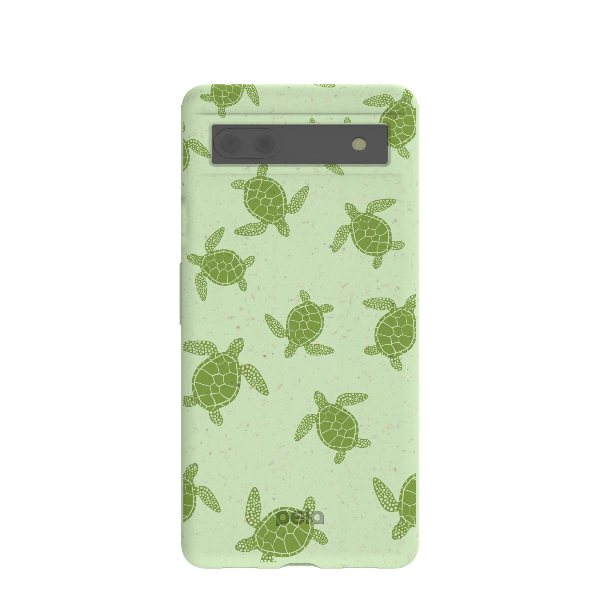 Sage Green Tiny Turtles Google Pixel 6a Case Refurbished - Pela Case refurbished available on Cerqular