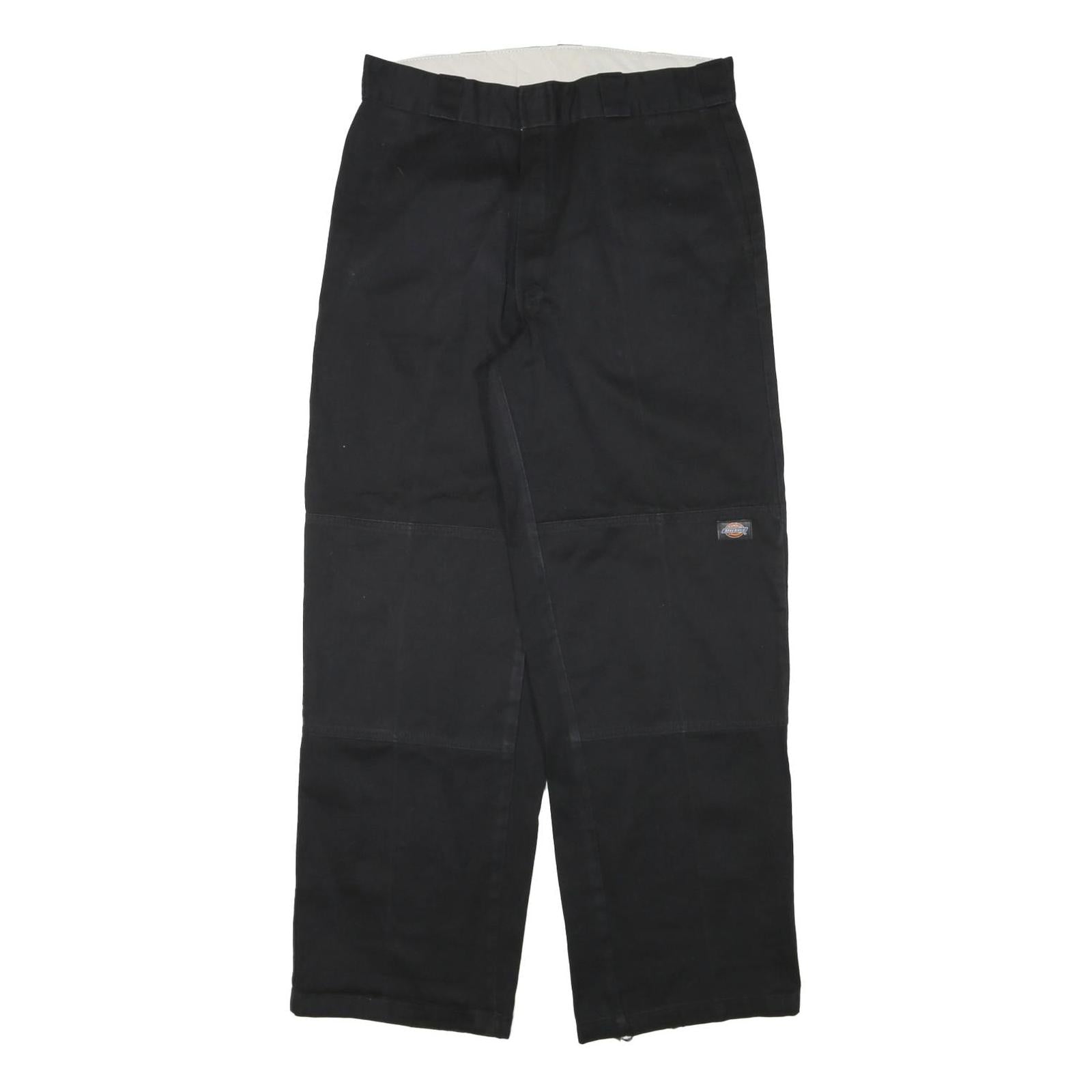 DICKIES Mens Cotton Blend Black Relaxed Straight Trousers W32 L30 Workwear Refurbished - N/A refurbished available on Cerqular