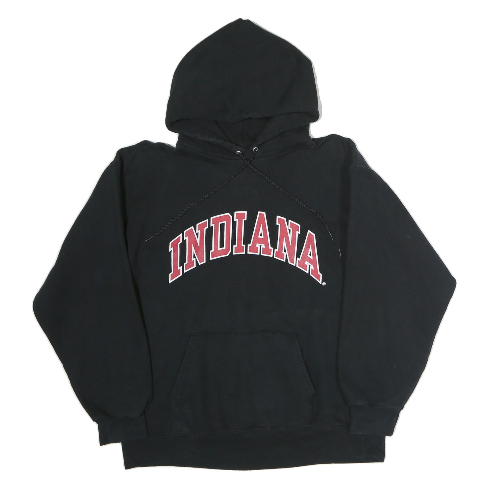 HANES Mens Black Indiana Hooded M Pullover Sweatshirt Cotton Casual Refurbished - N/A refurbished available on Cerqular