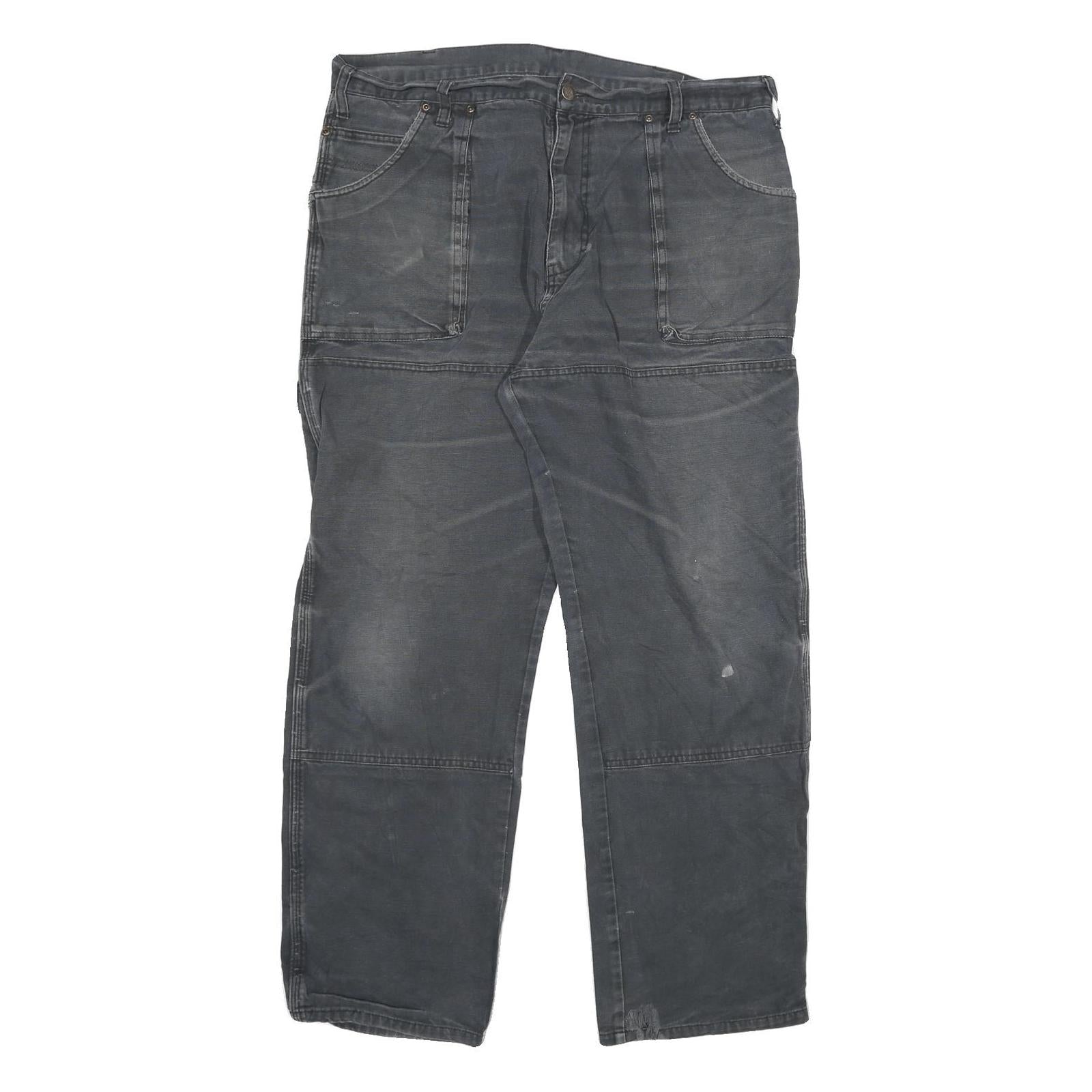 DICKIES Mens Jeans Black Regular Straight Denim Medium W38 L32 Workwear Zip Refurbished - N/A refurbished available on Cerqular