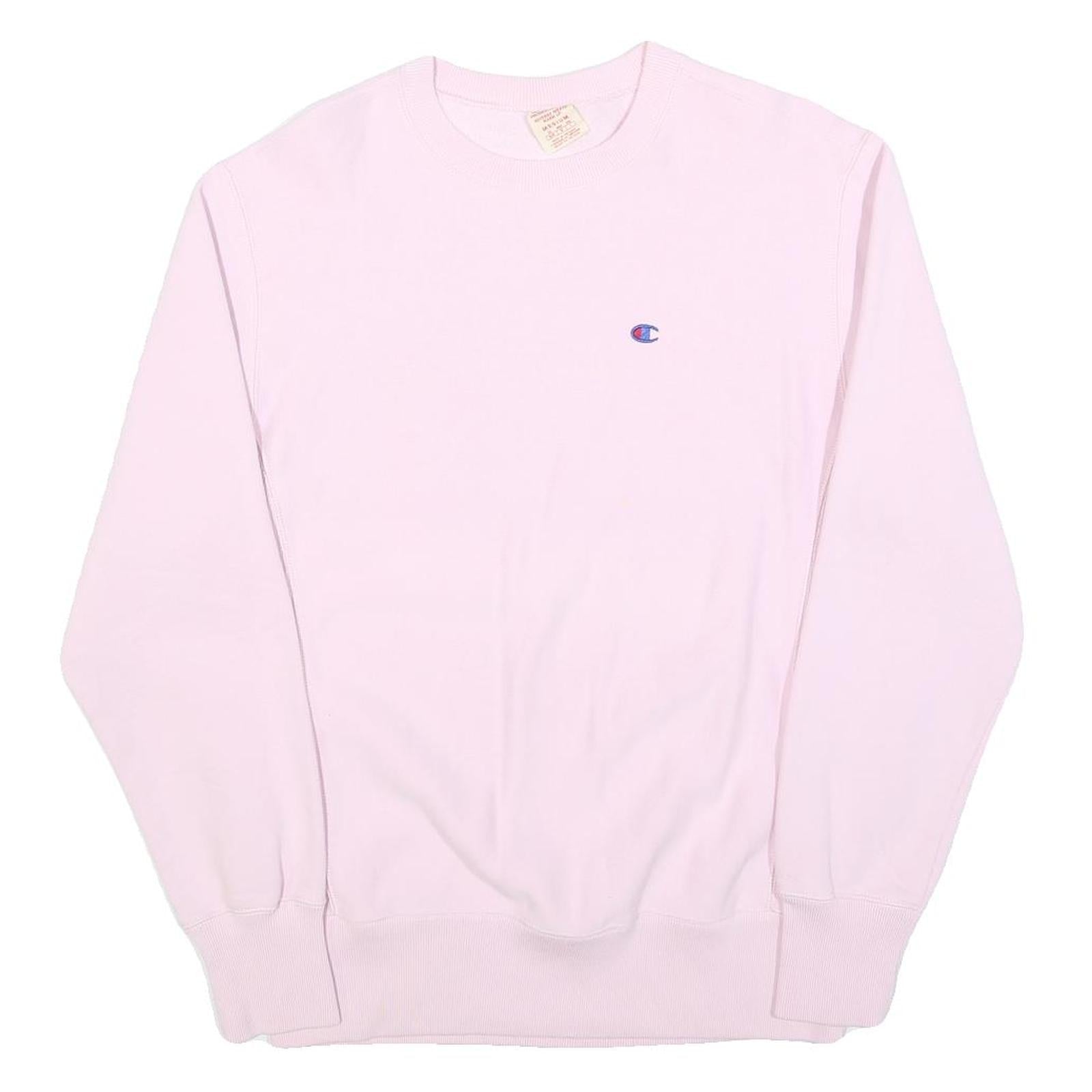 CHAMPION REVERSE WEAVE Womens Pink Crew Neck Sweatshirt M Cotton Blend Casual Refurbished - N/A refurbished available on Cerqular