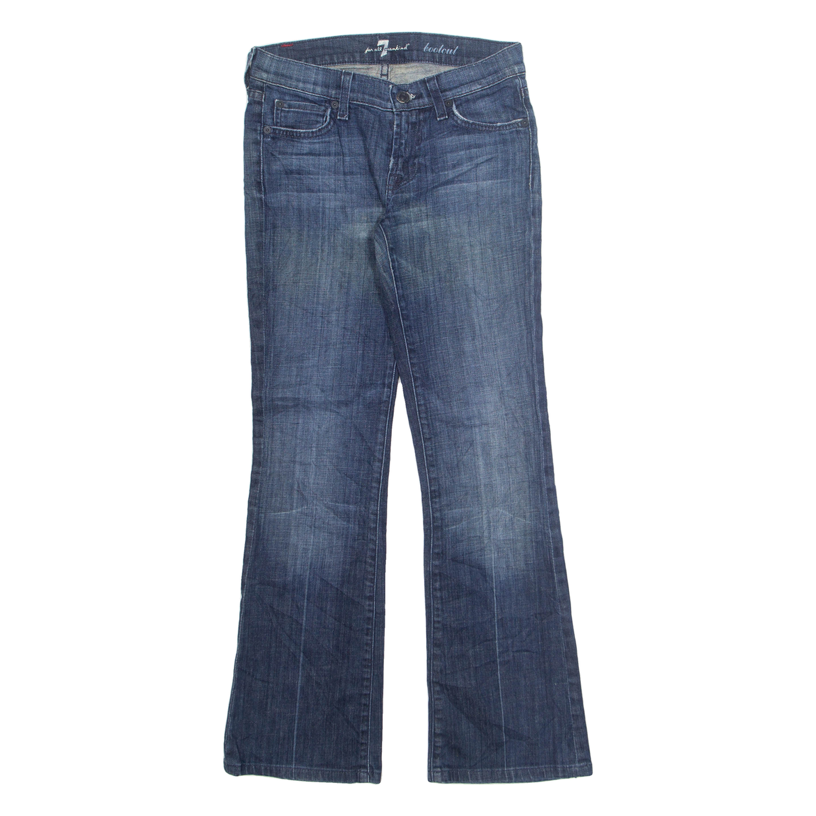 7 FOR ALL MANKIND Womens Jeans Blue Regular Bootcut Stone Wash W26 L28 Refurbished - N/A refurbished available on Cerqular