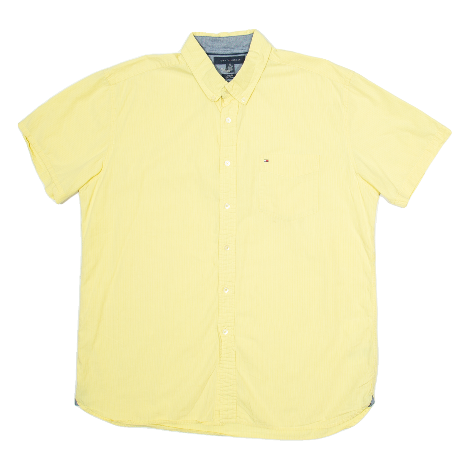 TOMMY HILFIGER Mens Plain Shirt Yellow XL Refurbished - N/A refurbished available on Cerqular