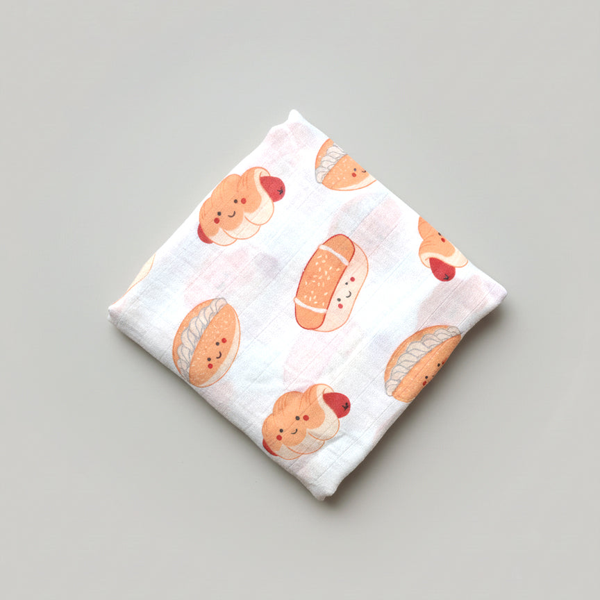 Buy Organic Bamboo Blend Swaddle - Bakery Buns | Design: Ramen Refurbished - $20.67 Organic Bamboo Blend Swaddle - Bakery Buns | Design: Ramen Refurbished - The Wee Bean refurbished available on Cerqular