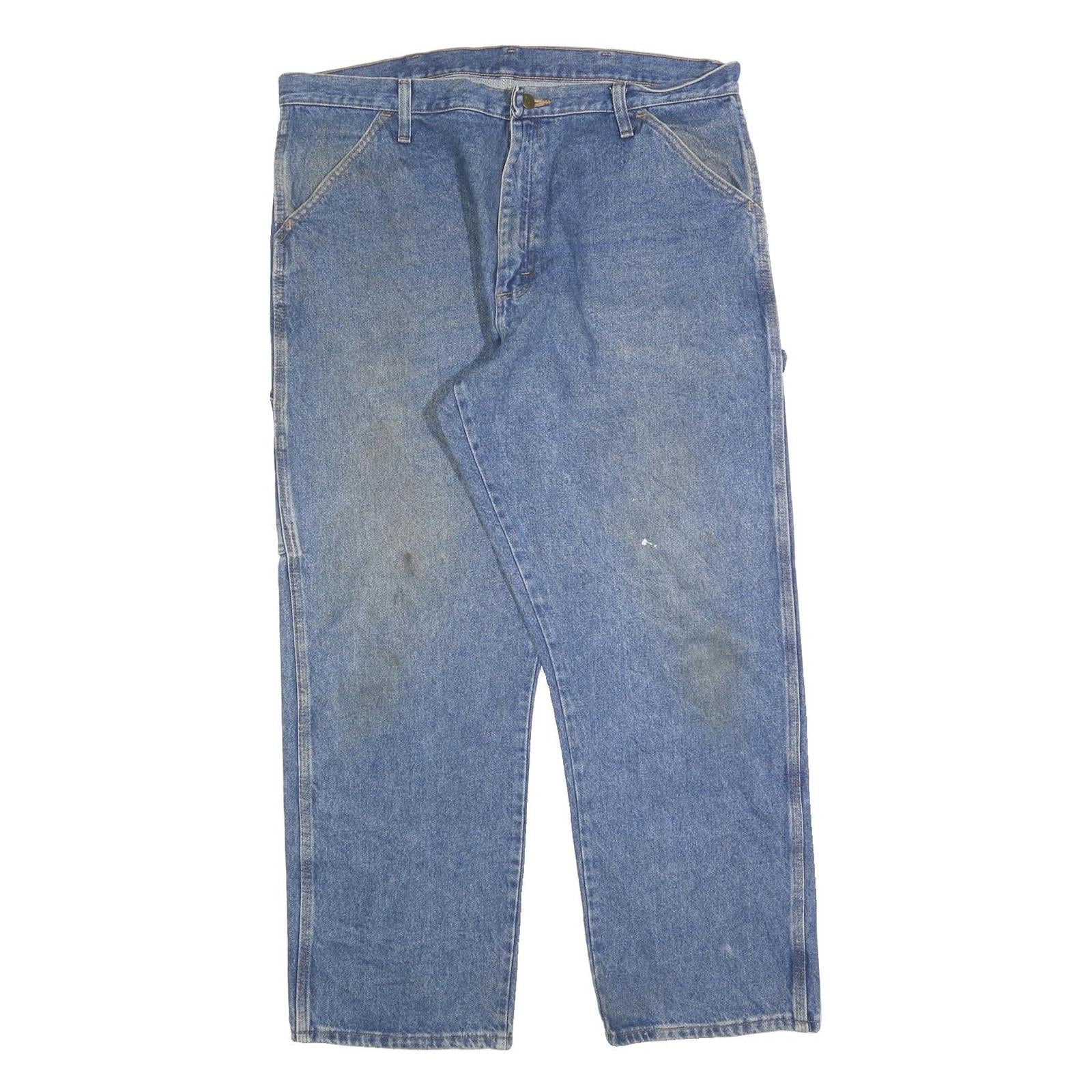 CARHARTT Mens Jeans Blue Relaxed Straight Denim Medium W38 L32 Workwear Refurbished - N/A refurbished available on Cerqular