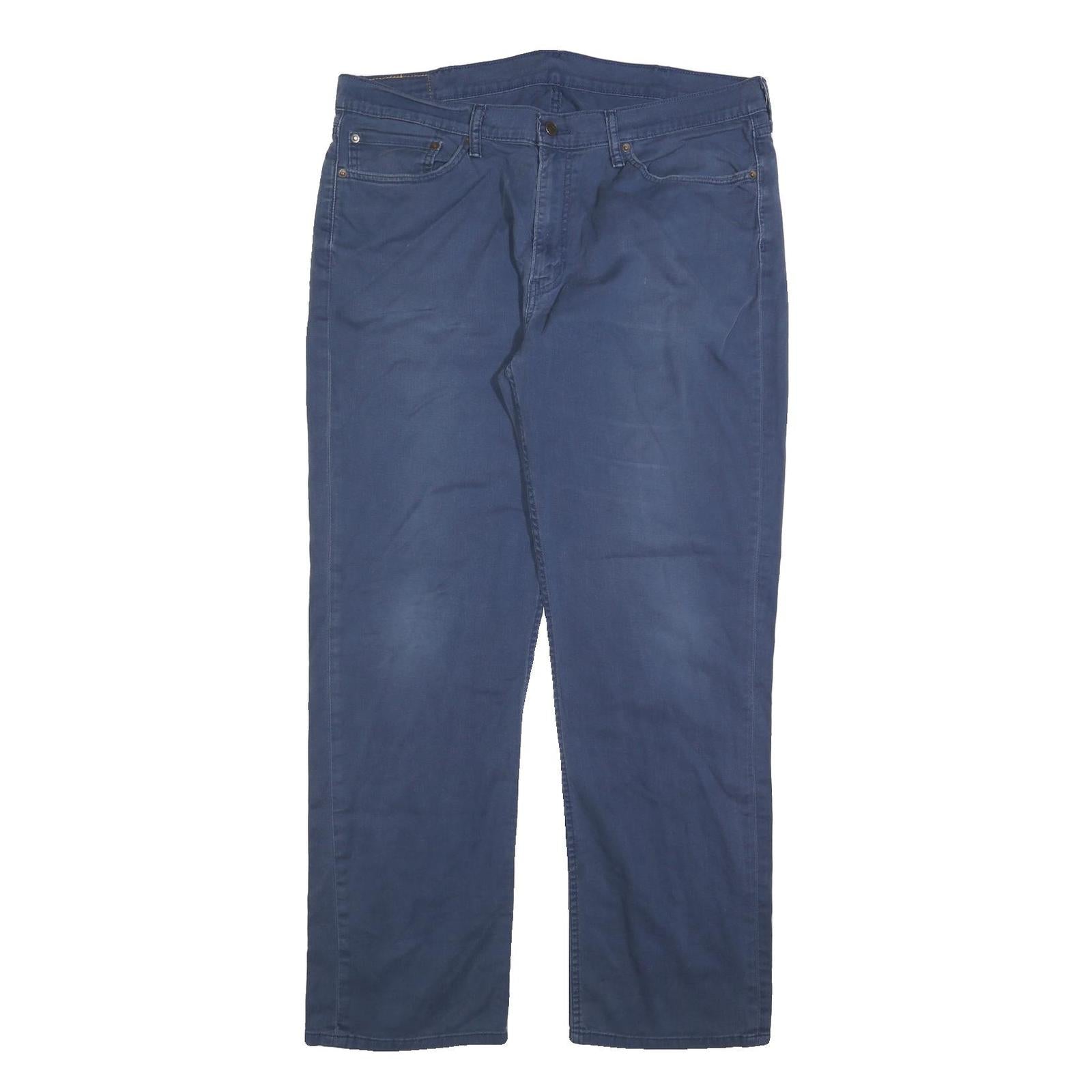 LEVI'S Mens Regular Blue Cotton Blend Regular Leg Trousers W38 L32 Zip Closure Refurbished - N/A refurbished available on Cerqular