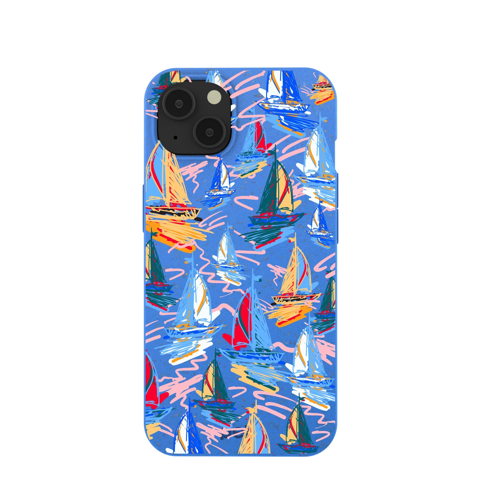 Electric Blue Dockside Dreams iPhone 13 Case Refurbished - Pela Case refurbished available on Cerqular