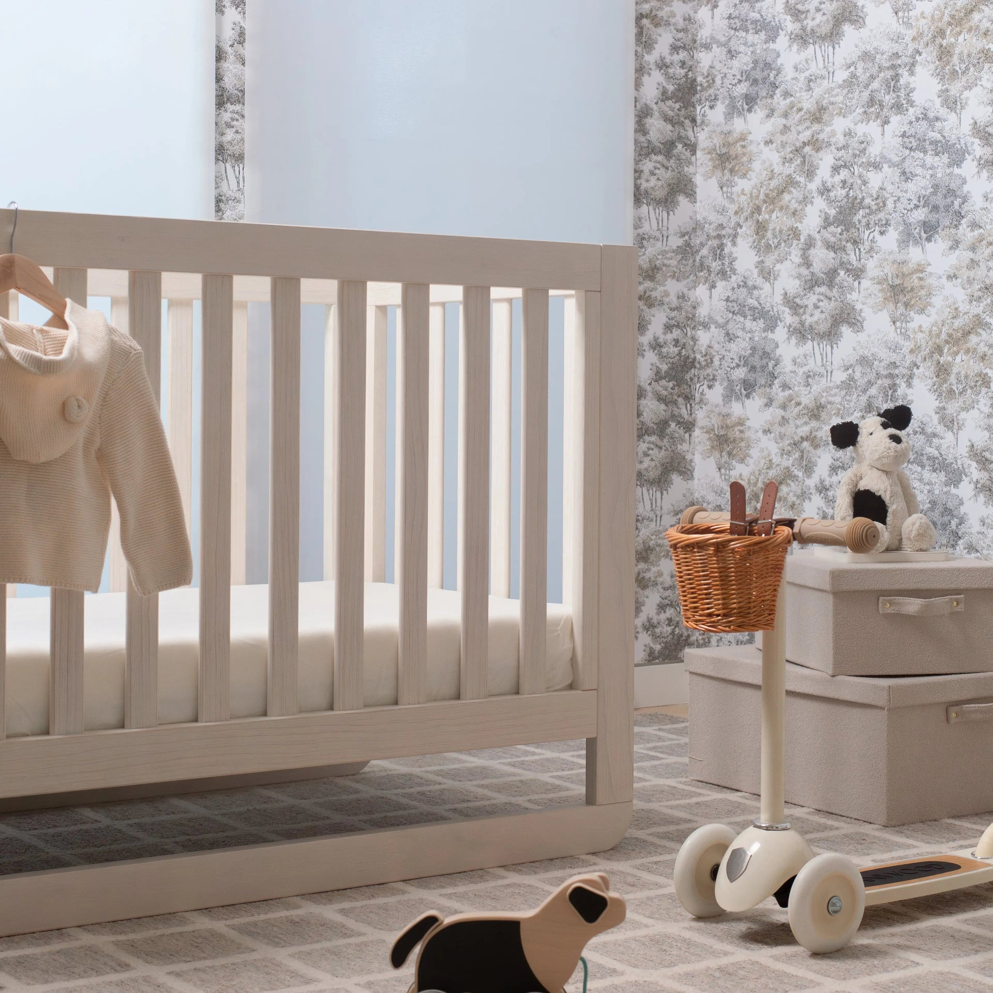 Linen+ Bamboo Crib & Toddler Fitted Sheet | Size: Crib | Color: Stone Refurbished - Ettitude refurbished available on Cerqular