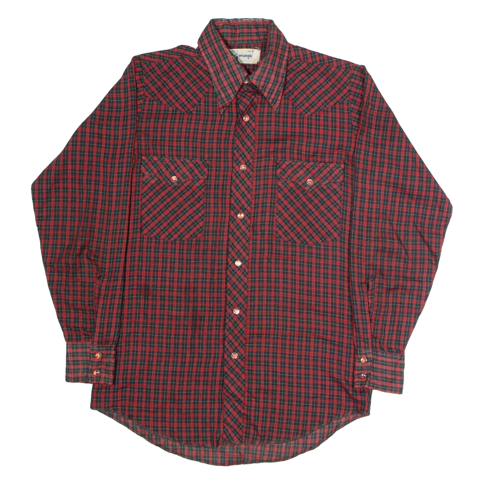 WRANGLER Mens Shirt Red 90s Check Long Sleeve S Refurbished - N/A refurbished available on Cerqular
