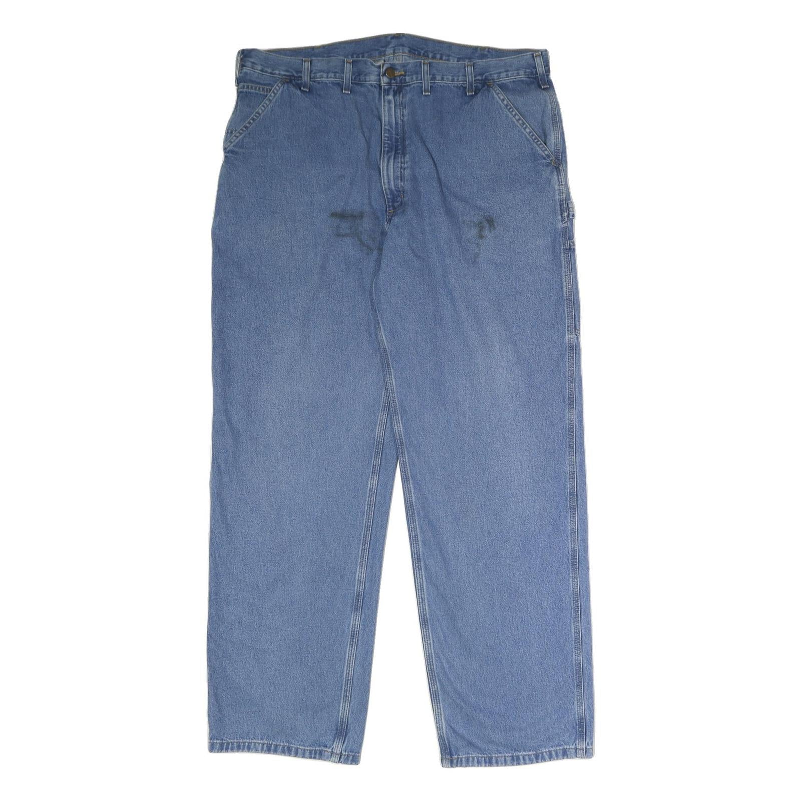 CARHARTT Mens Blue Classic Straight Denim Jeans W44 L34 Workwear Heavy Duty Refurbished - N/A refurbished available on Cerqular