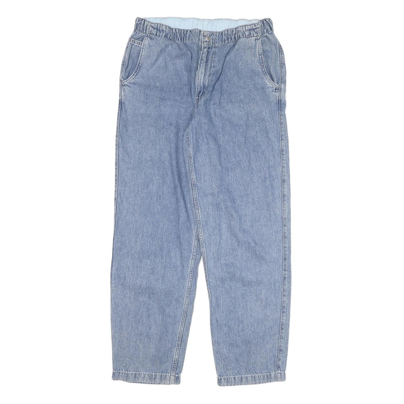LEVI'S Womens Jeans Blue Relaxed Straight Denim Light W32 L30 Drawstring Waist Refurbished - N/A refurbished available on Cerqular