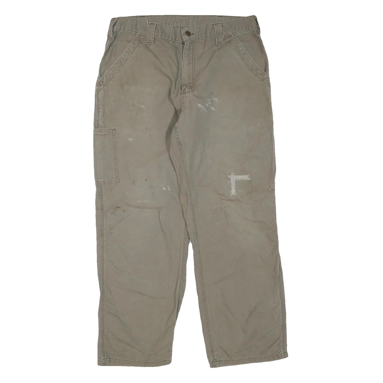 Buy CARHARTT Mens Cotton Blend Beige Regular Fit Straight Leg Trousers W36 L30 Refurbished - $53.29 CARHARTT Mens Cotton Blend Beige Regular Fit Straight Leg Trousers W36 L30 Refurbished - N/A refurbished available on Cerqular