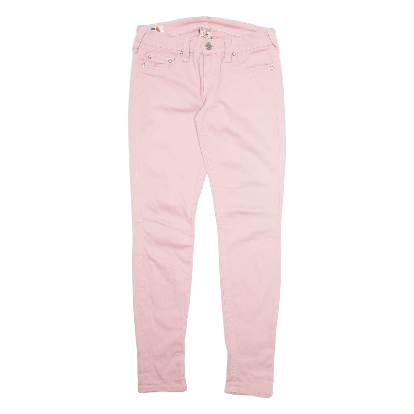 TRUE RELIGION Womens Trousers Pink Slim Tapered W27 L30 Refurbished - N/A refurbished available on Cerqular
