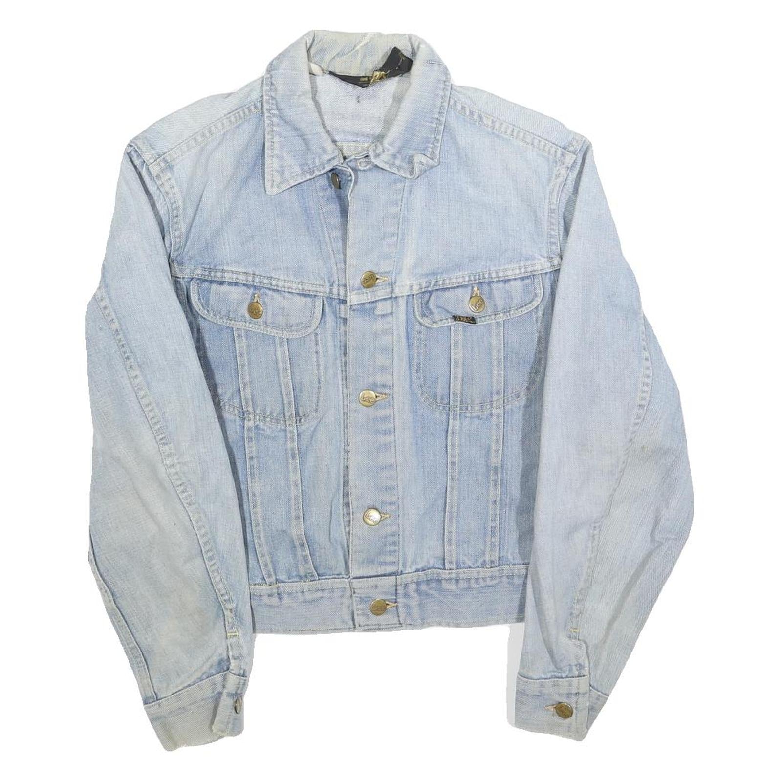 LEE Womens Blue Denim Cotton Button Jacket S Classic Casual Lightweight Refurbished - N/A refurbished available on Cerqular
