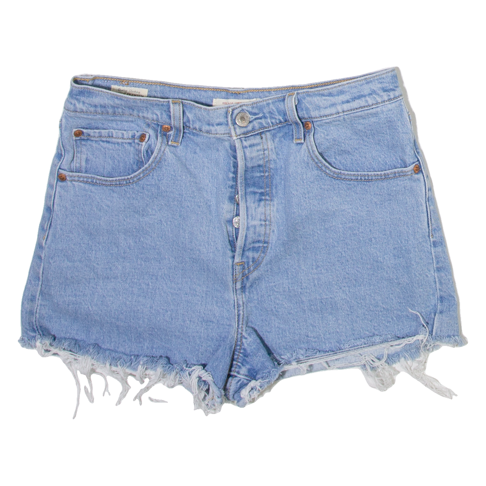 LEVI'S Womens Denim Shorts Blue M W30 Refurbished - N/A refurbished available on Cerqular