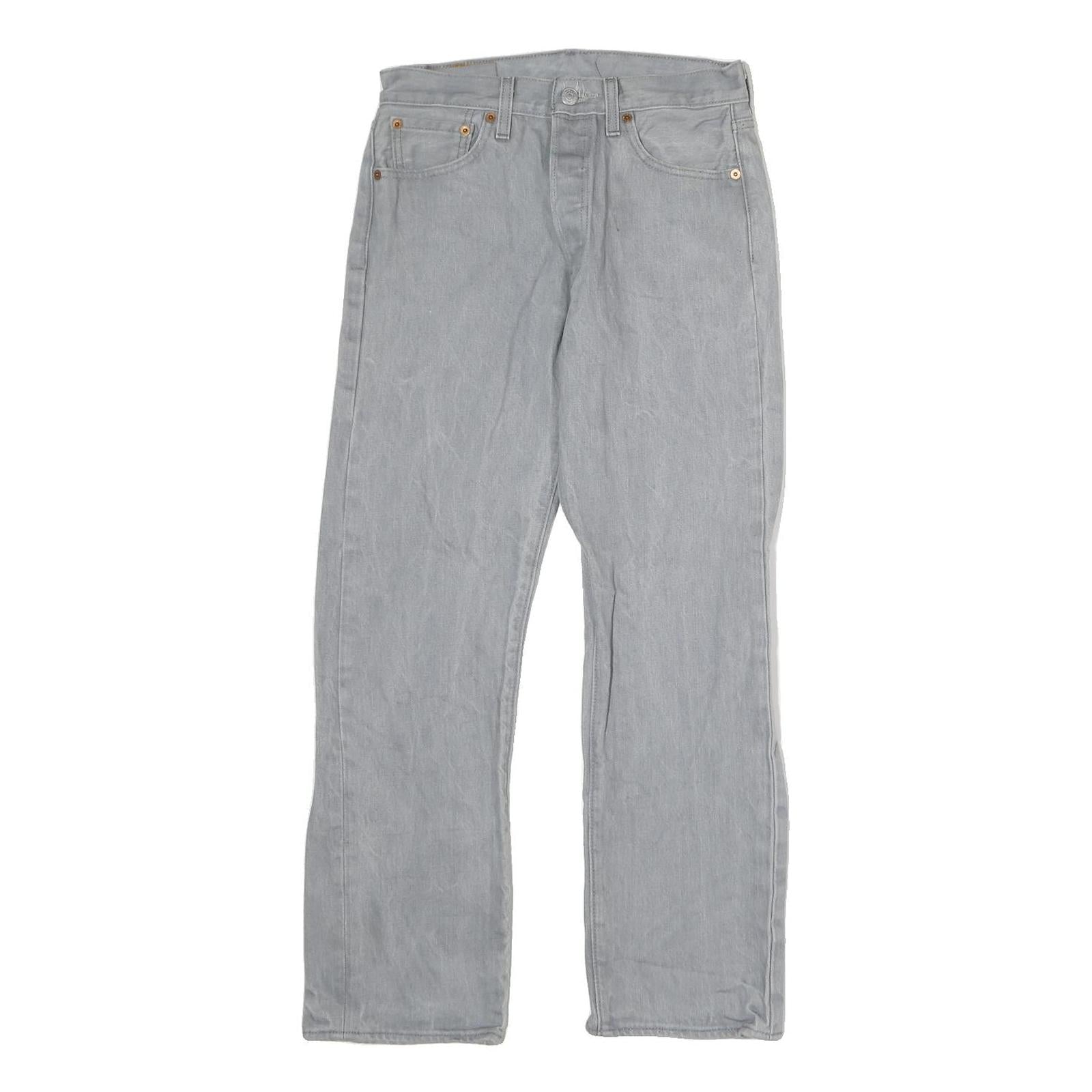 LEVI'S 501 Mens Jeans Blue Regular Straight Denim Light W30 L30 Classic Fit Refurbished - N/A refurbished available on Cerqular