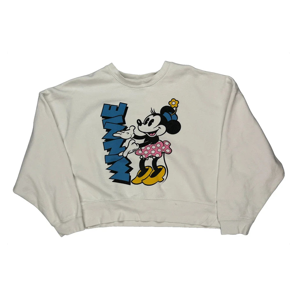Buy Minnie Mouse Mickey & Co. Cartoon Sweatshirt - XL White Cotton Refurbished - $46.89 Minnie Mouse Mickey & Co. Cartoon Sweatshirt - XL White Cotton Refurbished - Thrifted (note: this is a term often used to describe second- refurbished available on Cerqular