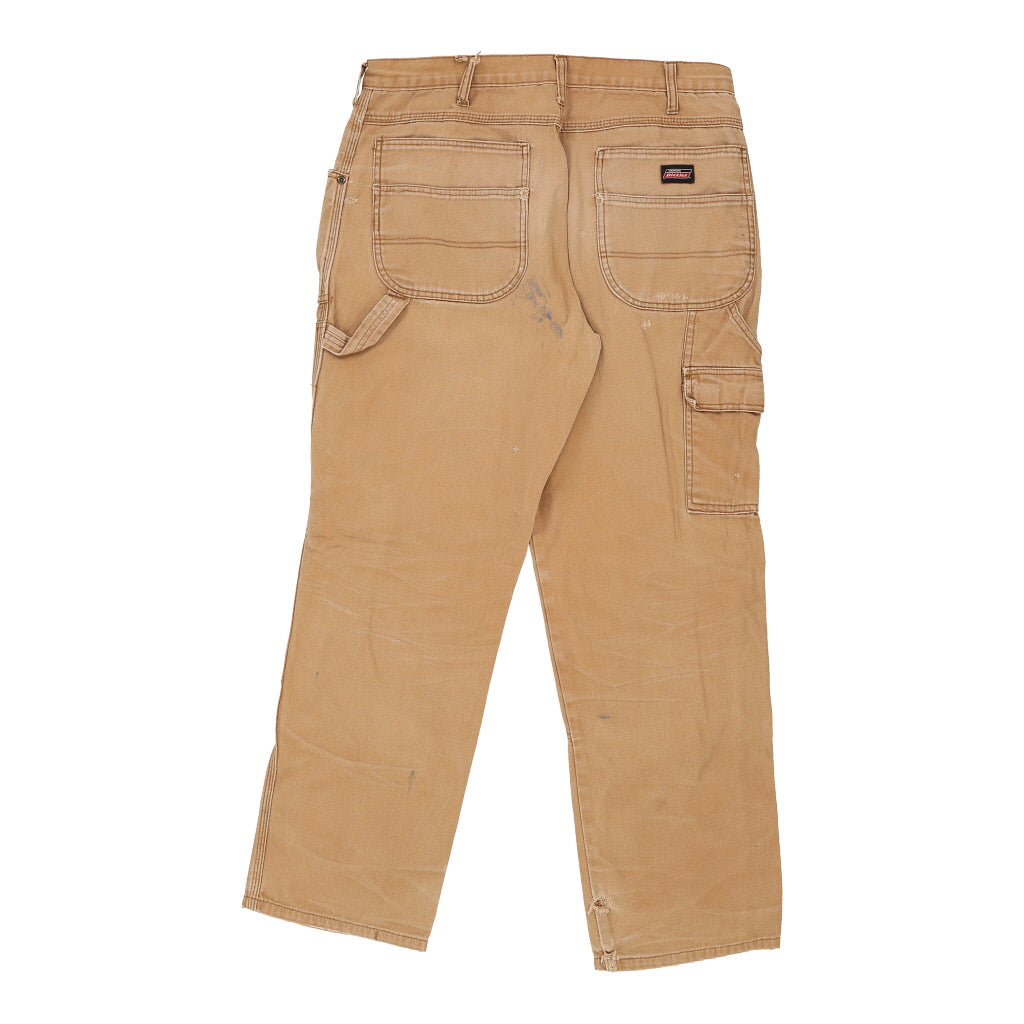 Dickies Carpenter Trousers - 32W 30L Beige Cotton Refurbished - Thrifted (note: this is a term often used to describe second- refurbished available on Cerqular