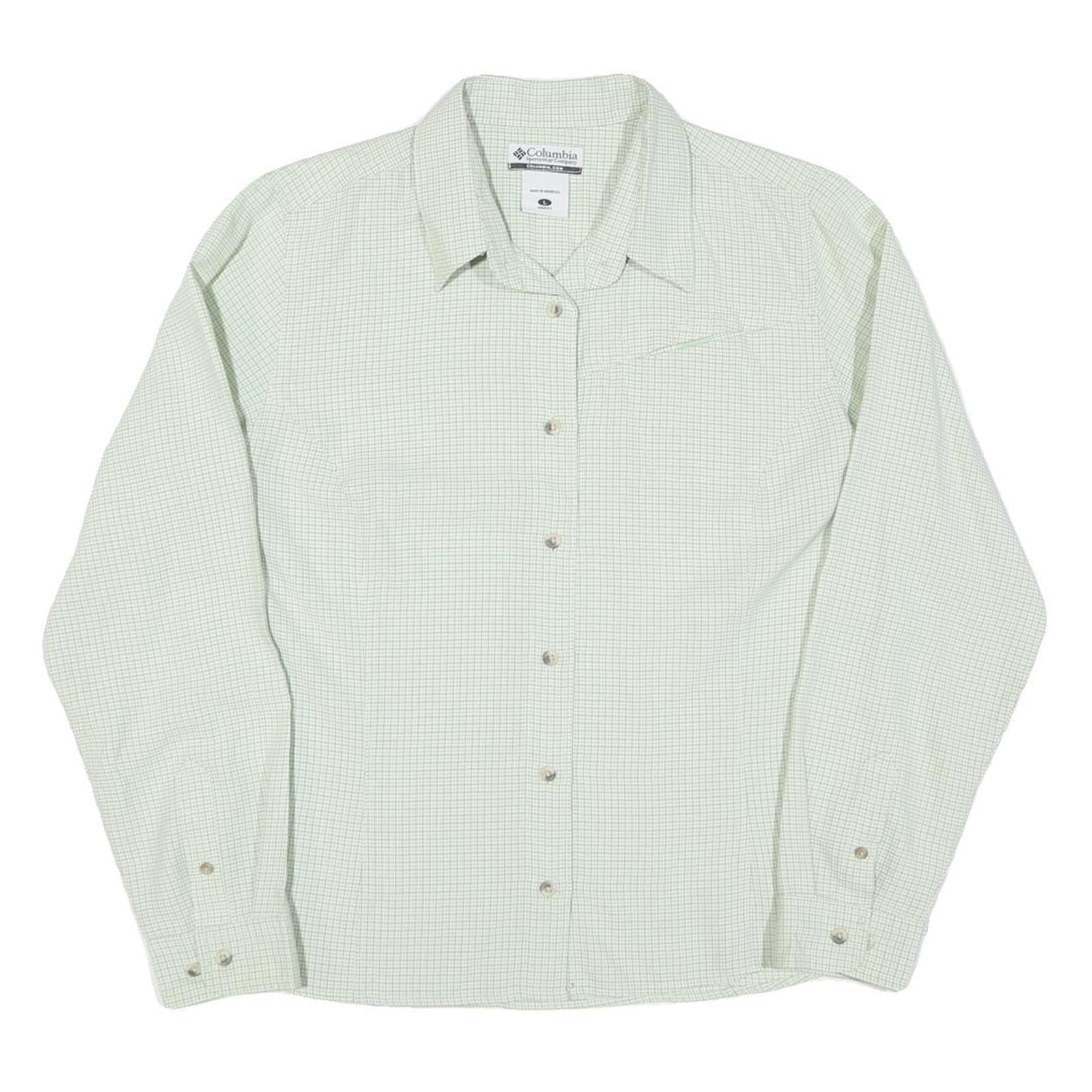 Buy COLUMBIA Womens Green & White Check Long Sleeve Shirt L Outdoor Casual Cotton Refurbished - $32.49 COLUMBIA Womens Green & White Check Long Sleeve Shirt L Outdoor Casual Cotton Refurbished - N/A refurbished available on Cerqular