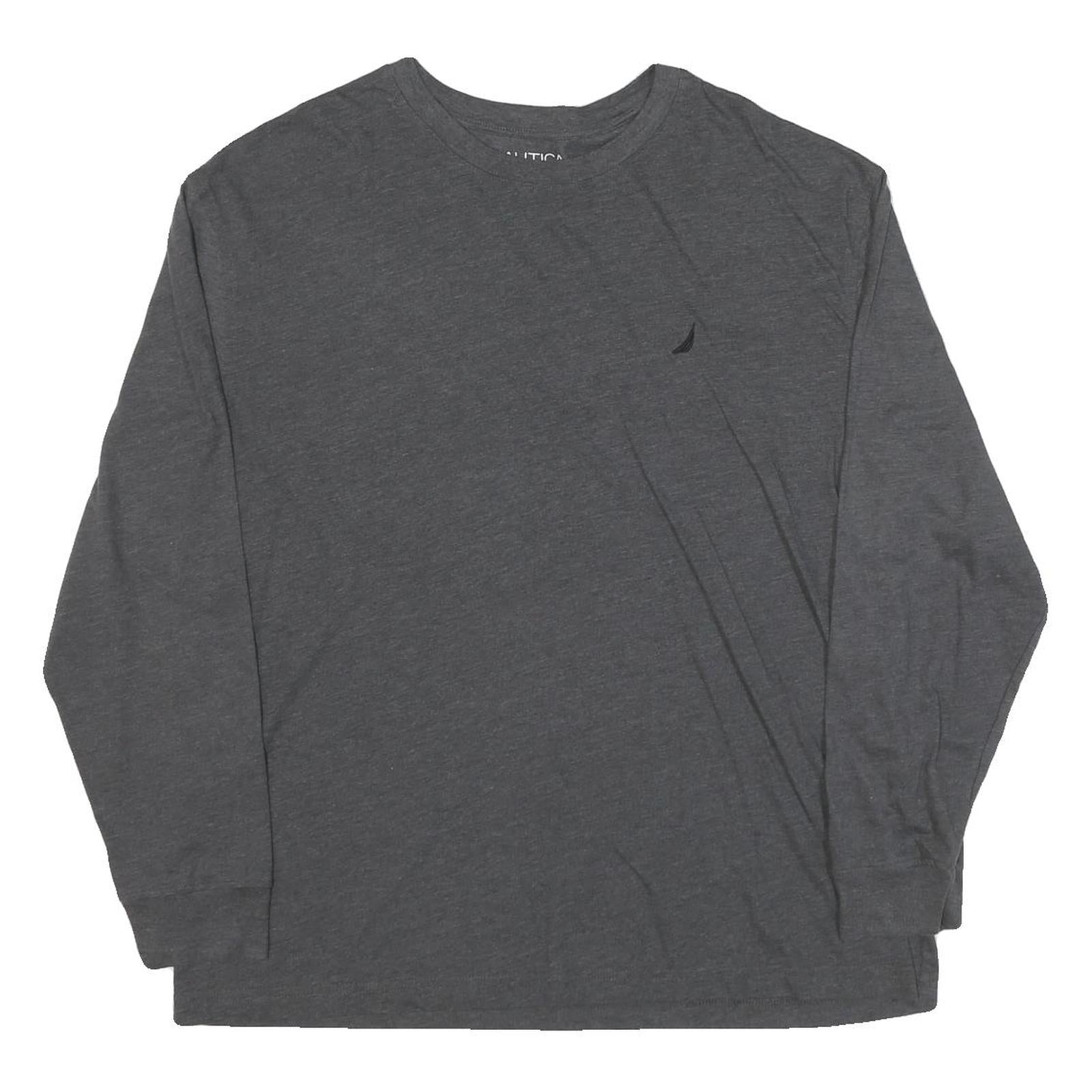 Buy NAUTICA Mens Grey Long Sleeve Crew Neck Cotton Blend T-Shirt L Casual Basic Refurbished - $32.49 NAUTICA Mens Grey Long Sleeve Crew Neck Cotton Blend T-Shirt L Casual Basic Refurbished - N/A refurbished available on Cerqular
