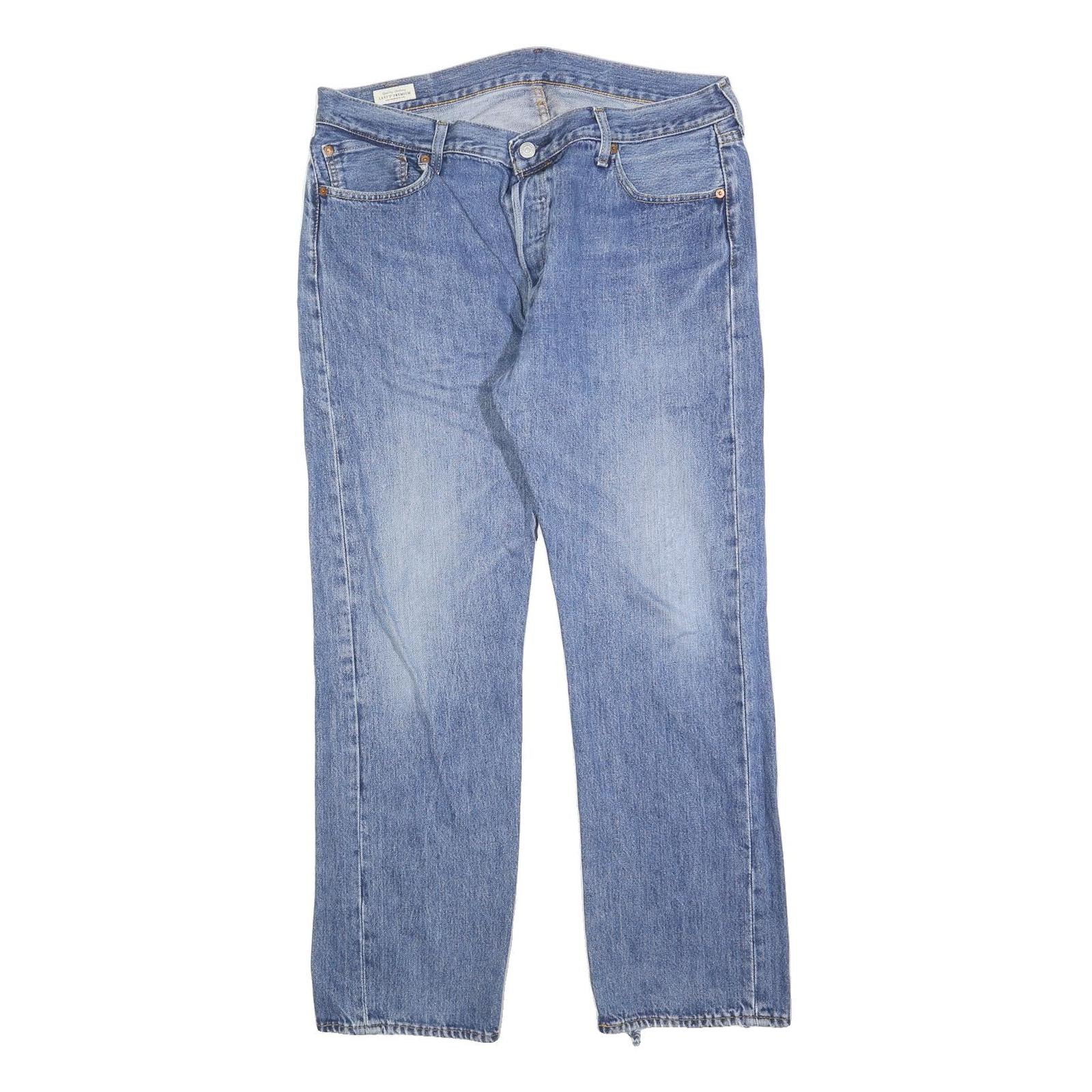 LEVI'S 501 BIG E Mens Jeans Blue Regular Straight Denim Medium W36 L30 Classic Refurbished - N/A refurbished available on Cerqular