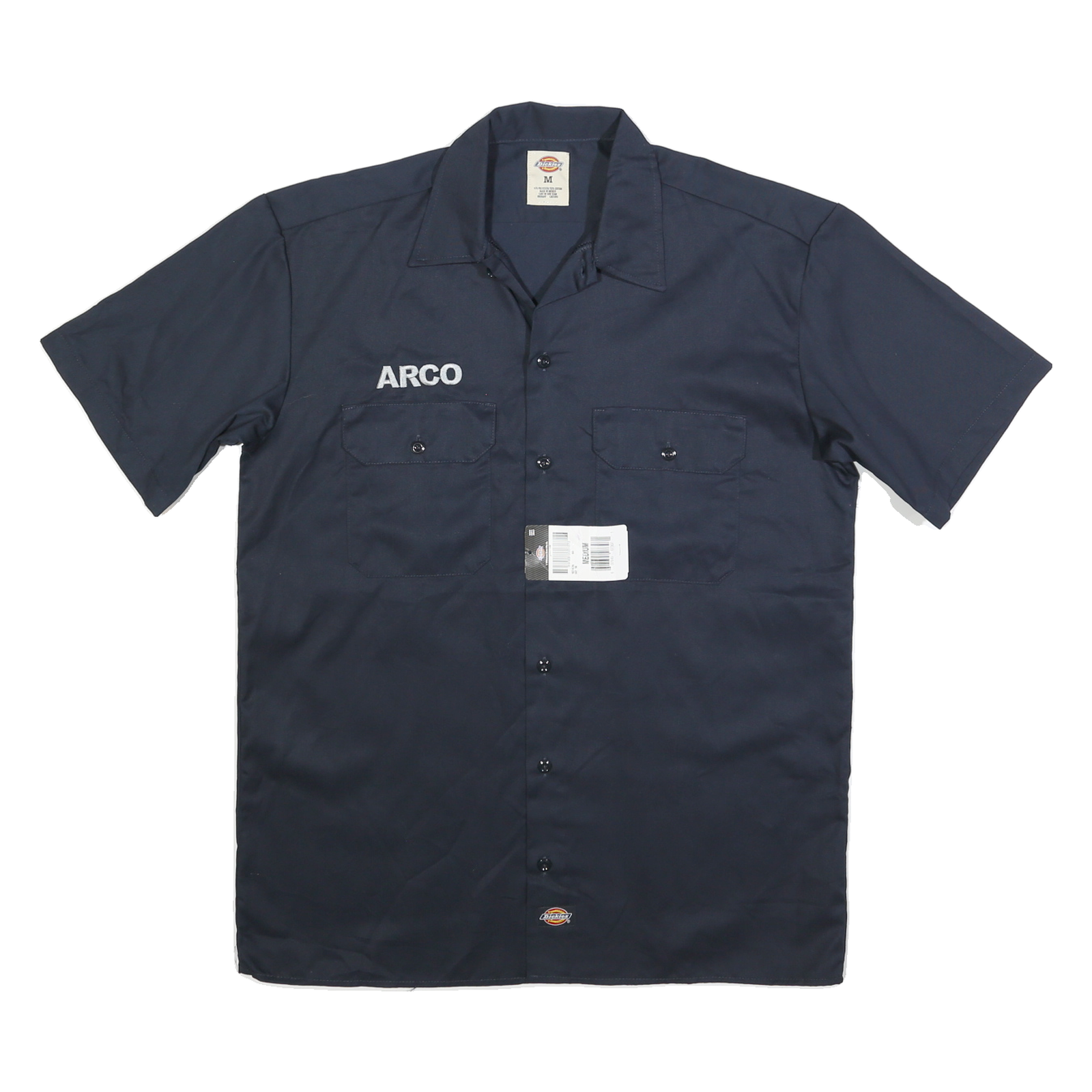 DICKIES Mens Navy Blue Workwear Shirt M Cotton Blend Button Front Refurbished - N/A refurbished available on Cerqular