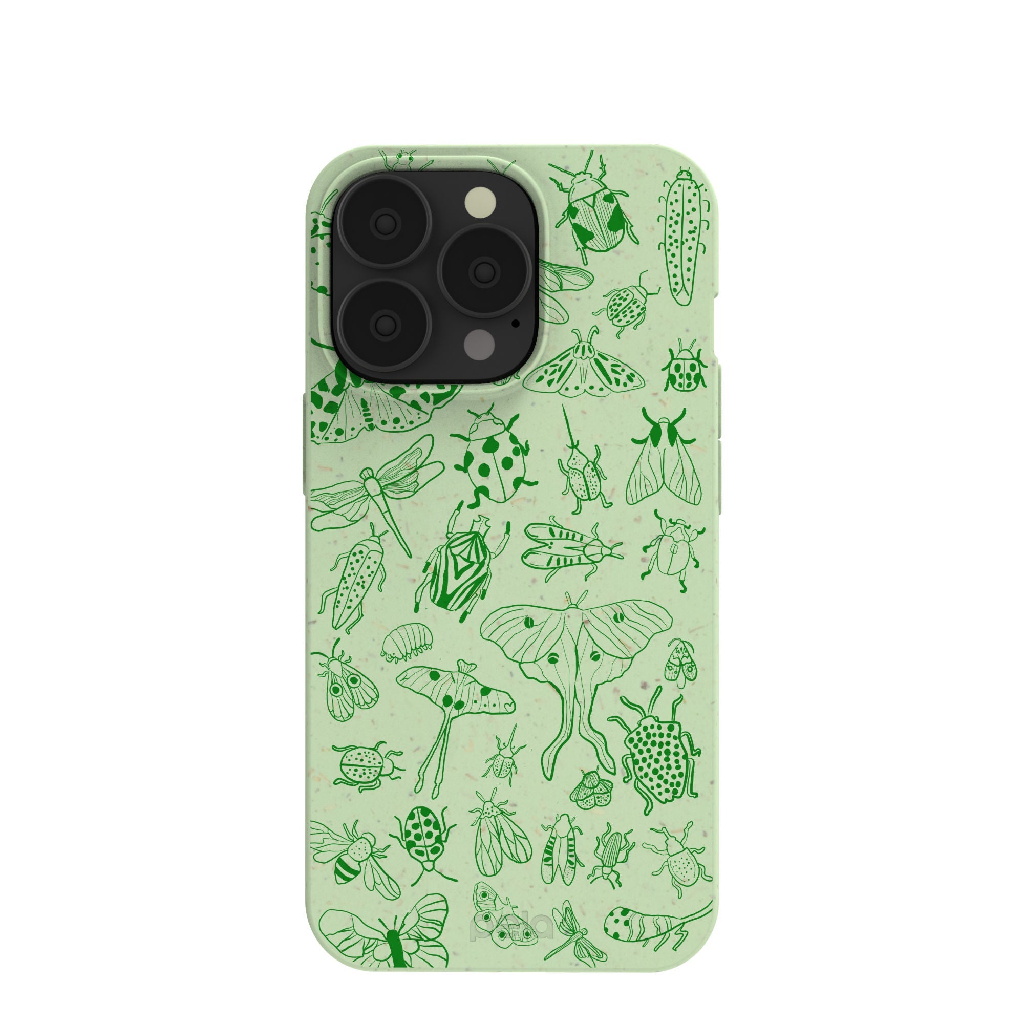 Sage Green Linear Entomology iPhone 13 Pro Case Refurbished - Pela Case refurbished available on Cerqular