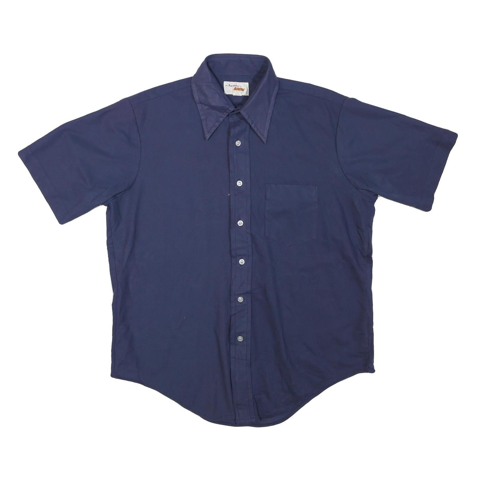 Buy ARROW Mens Blue Plain Polyester Blend Shirt M Casual Button Up Pocket Refurbished - $16.89 ARROW Mens Blue Plain Polyester Blend Shirt M Casual Button Up Pocket Refurbished - N/A refurbished available on Cerqular
