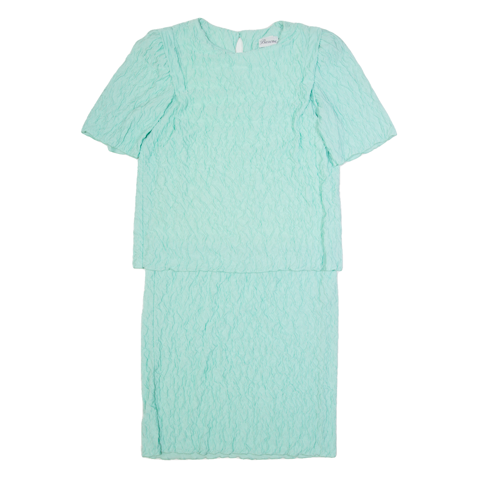 BARONE Womens Pencil Dress Blue Short Sleeve Midi M Refurbished - N/A refurbished available on Cerqular