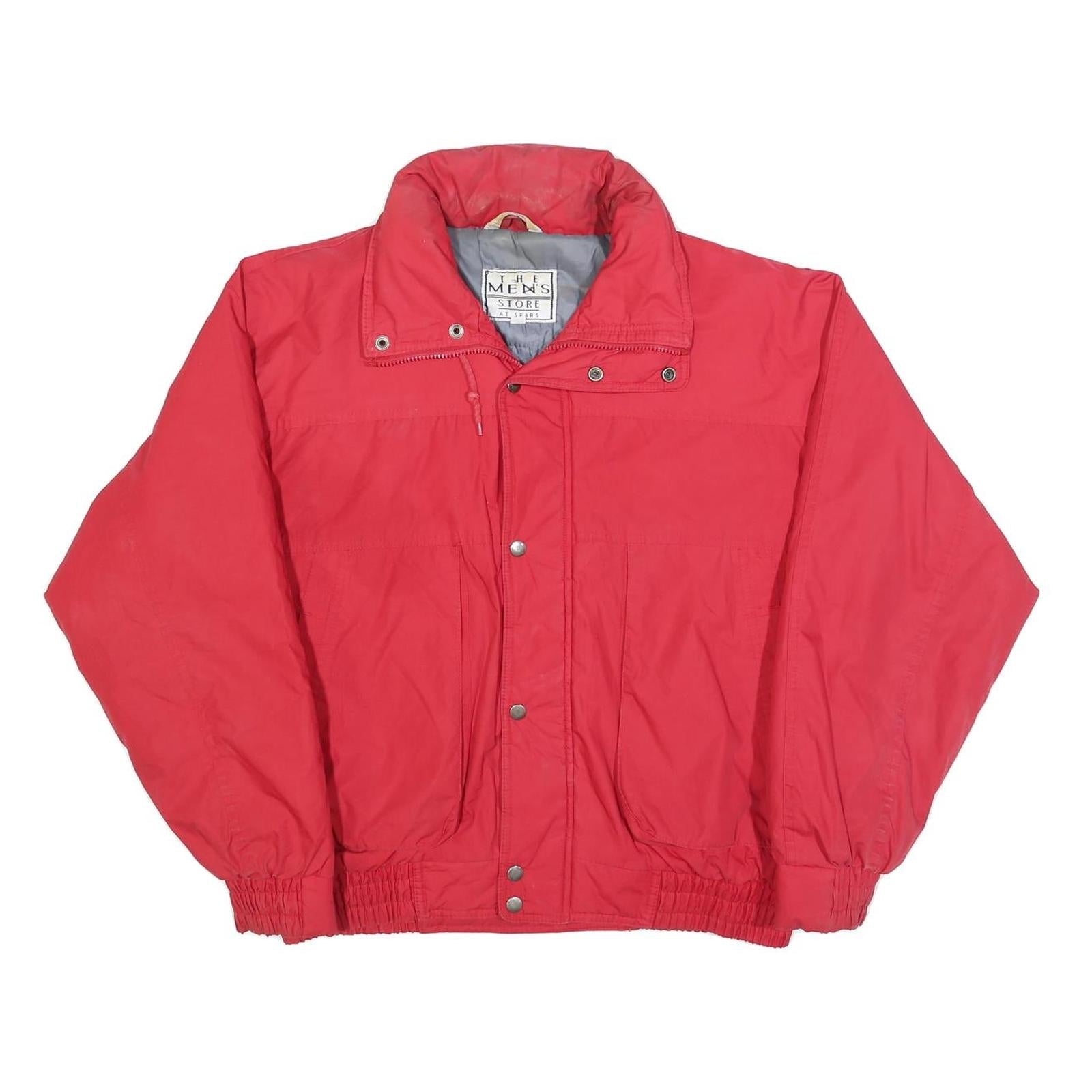 SEARS Mens Red Outdoor Jacket M Polyester Blend Woven Plain Zip Relaxed Fit Refurbished - N/A refurbished available on Cerqular