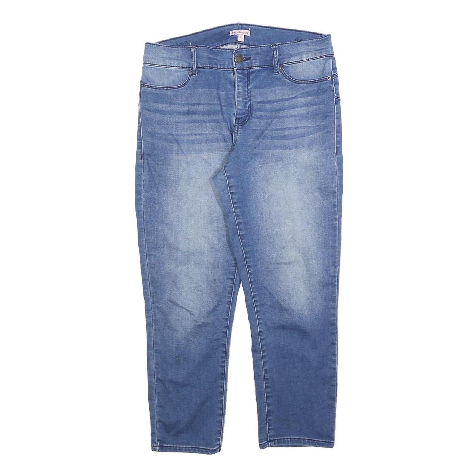 JUICY COUTURE Womens Jeans Blue Slim Skinny Denim Medium W30 L23 Zip Cotton Refurbished - N/A refurbished available on Cerqular